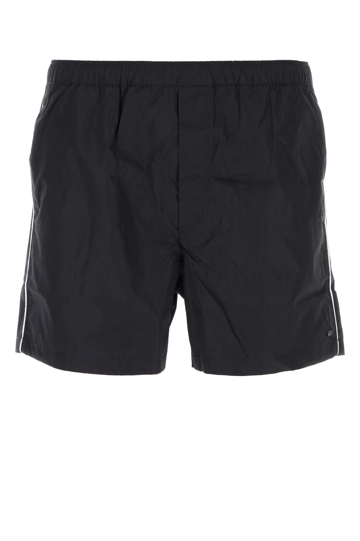 Valentino Garavani Men Midnight Blue Nylon Swimming Shorts VALENTINO GARAVANI