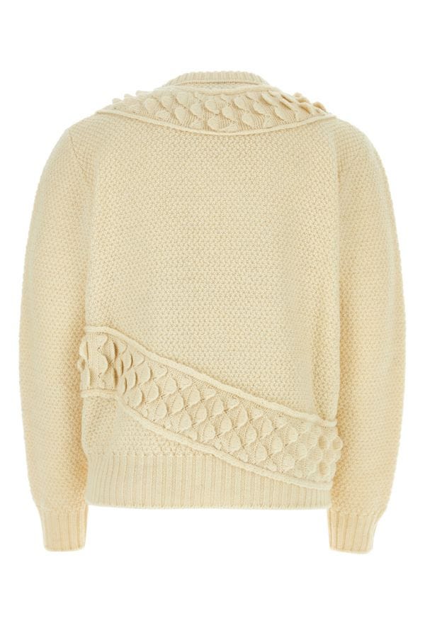Bottega Veneta Man Ivory Wool Sweater