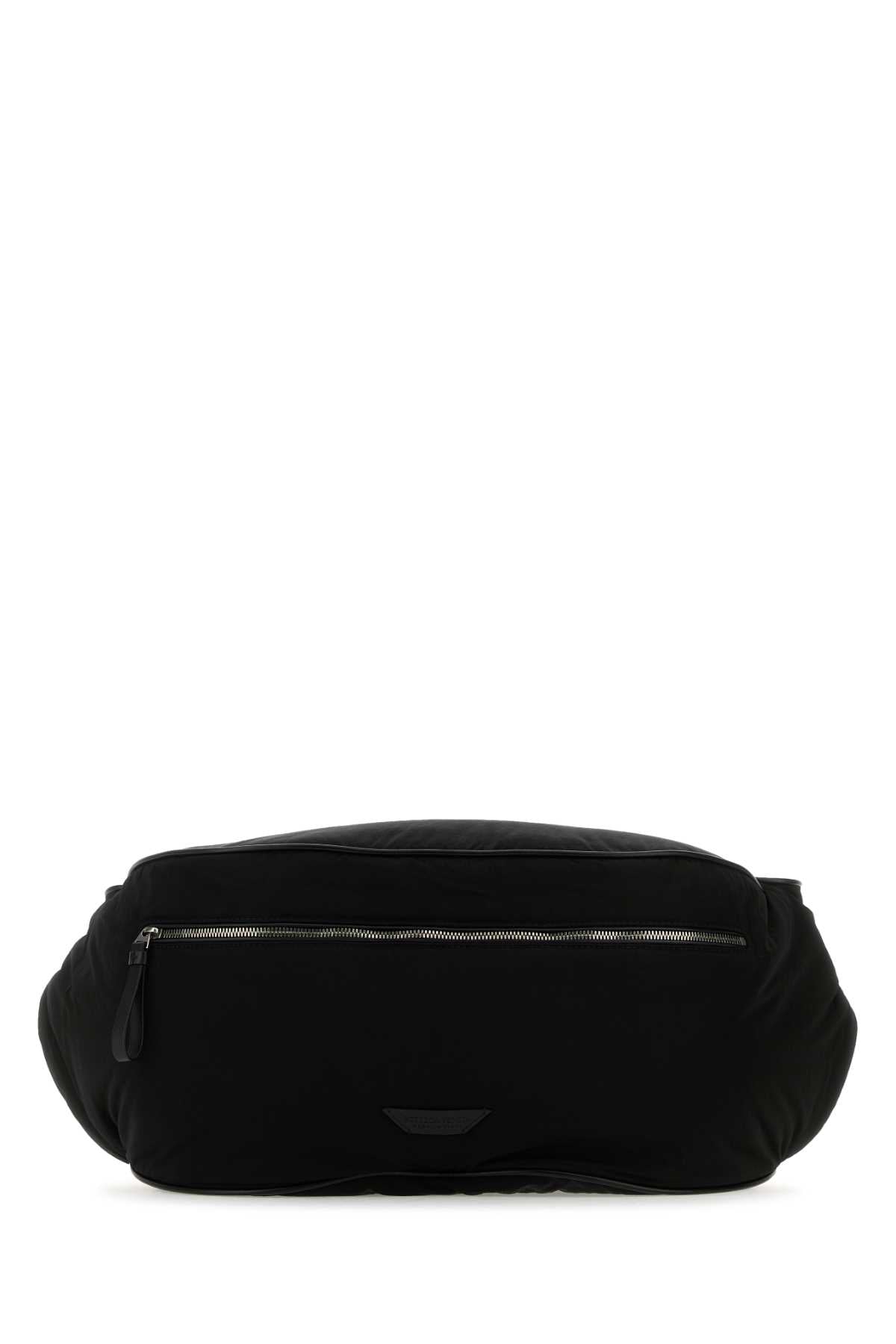 Bottega Veneta Men Black Fabric Belt Bag BOTTEGA VENETA