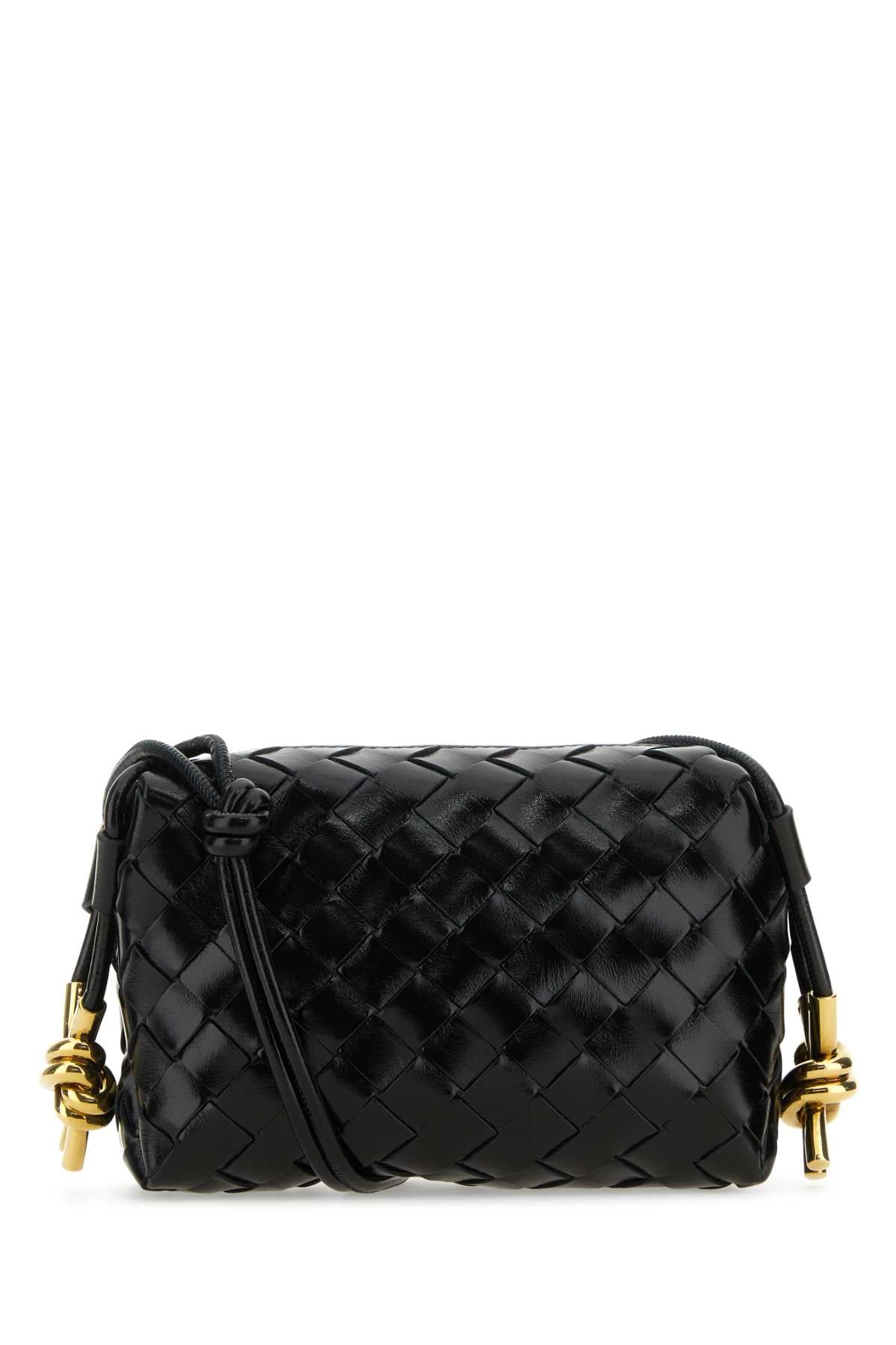 Bottega Veneta Women Black Leather Mini Loop Crossbody Bag BOTTEGA VENETA