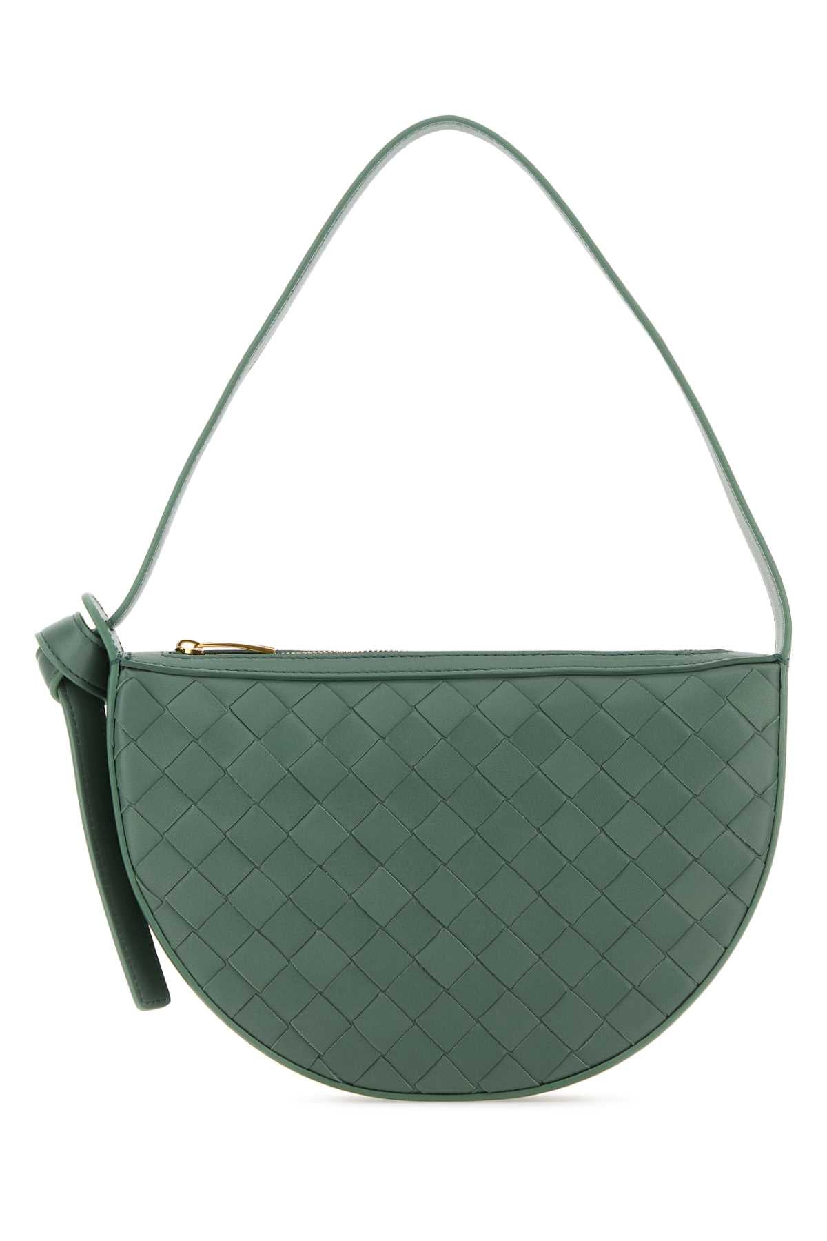 Bottega Veneta Women Sage Green Leather Mini Sunrise Shoulder Bag BOTTEGA VENETA