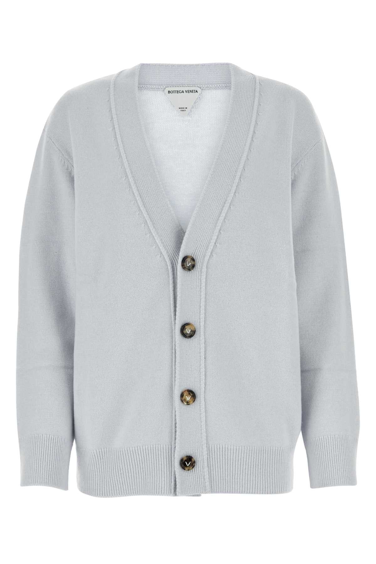 Bottega Veneta Women Powder Blue Stretch Cashmere Blend Cardigan BOTTEGA VENETA