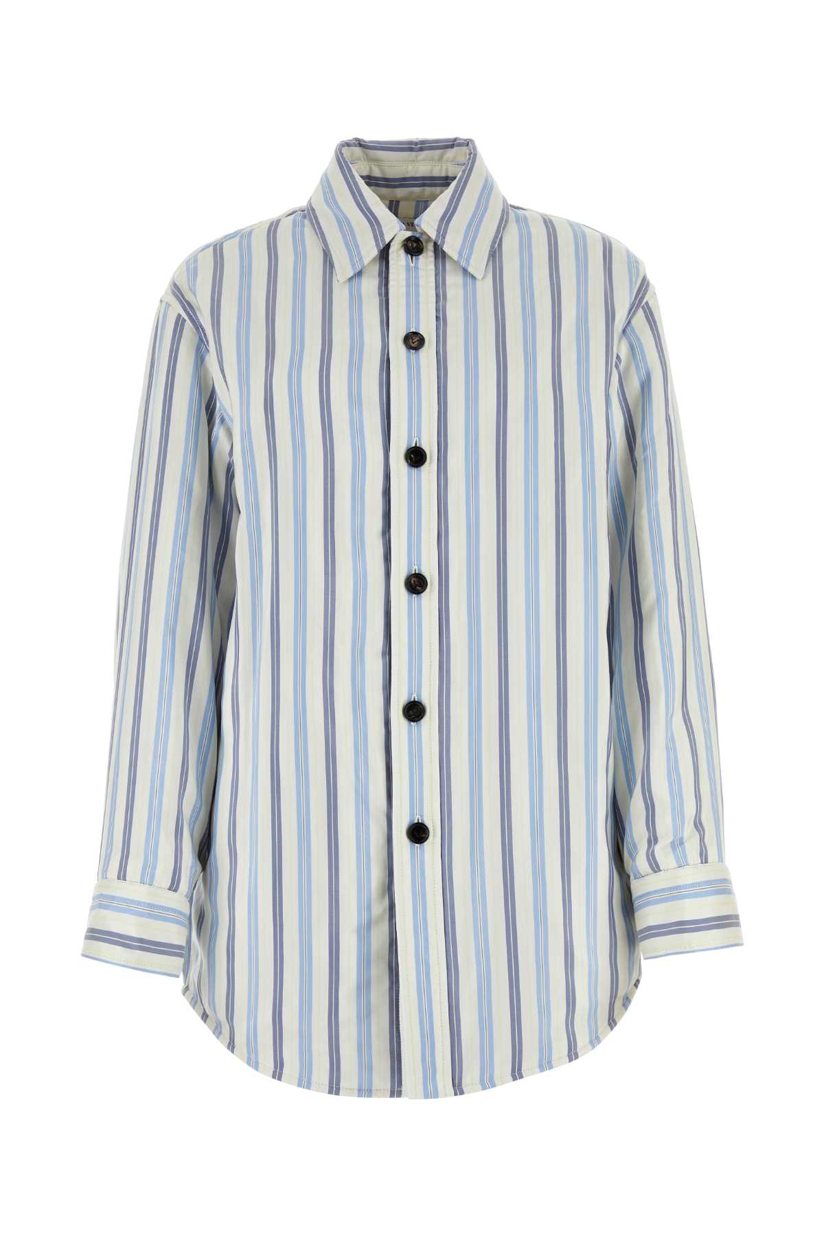 Bottega Veneta Women Embroidered Silk Oversize Padded Shirt BOTTEGA VENETA