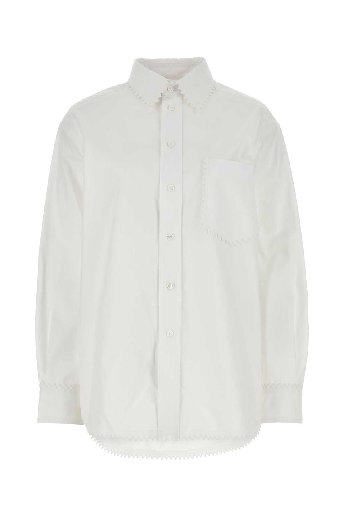 Bottega Veneta Women White Oxford Shirt BOTTEGA VENETA