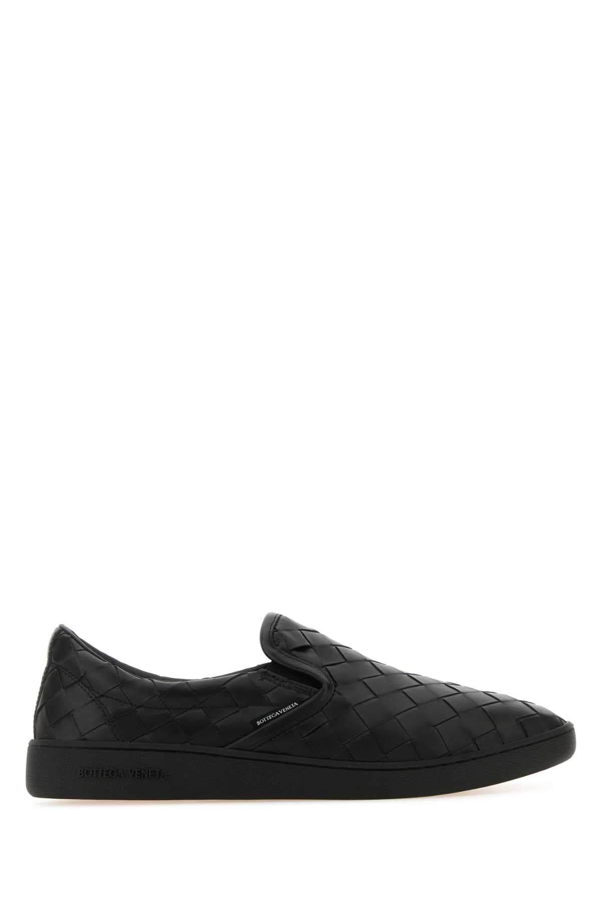 Bottega Veneta Men Black Leather Sawyer Slip Ons BOTTEGA VENETA