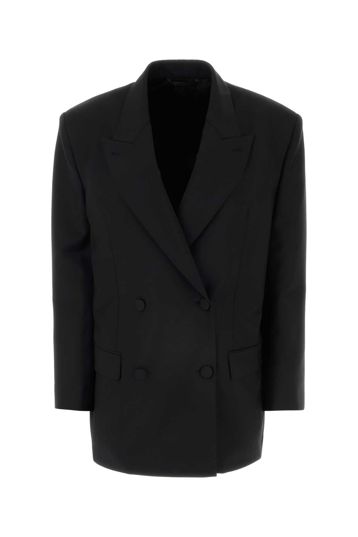 Givenchy Women Black Wool Blend Oversize Blazer GIVENCHY