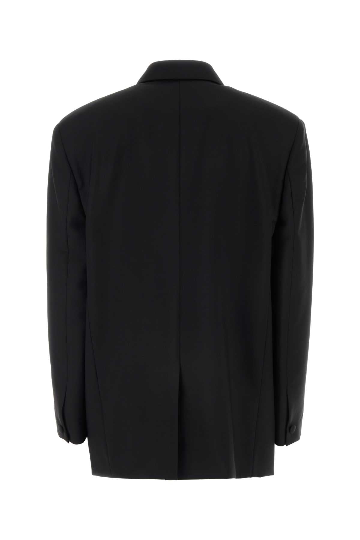 Givenchy Women Black Wool Blend Oversize Blazer GIVENCHY