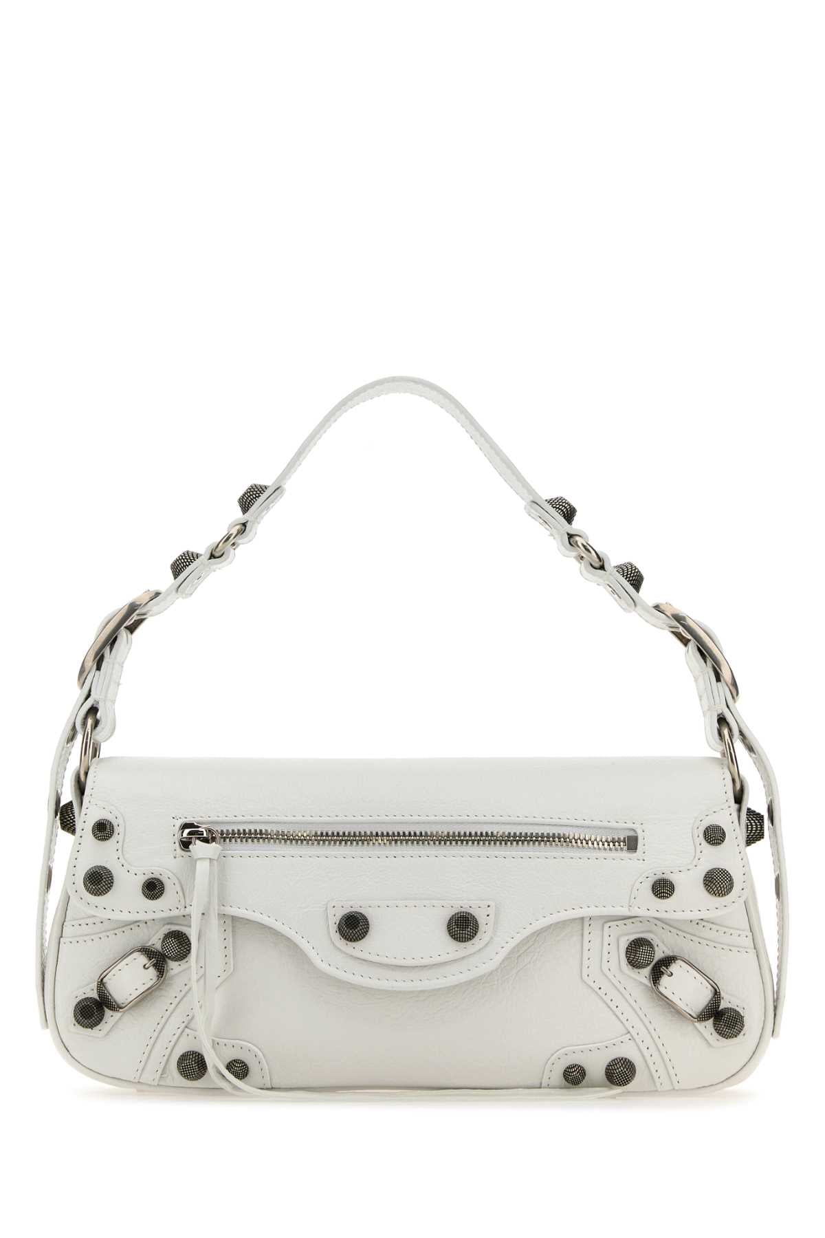 Balenciaga Women White Leather Small Le Cagole Sling Shoulder Bag BALENCIAGA
