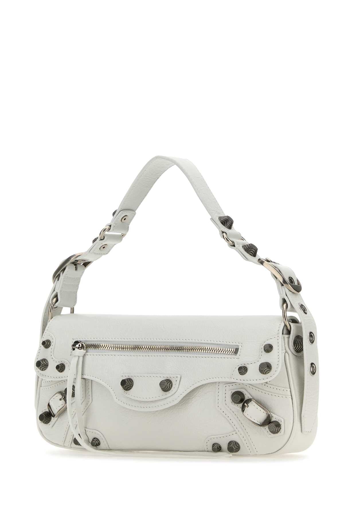 Balenciaga Women White Leather Small Le Cagole Sling Shoulder Bag BALENCIAGA
