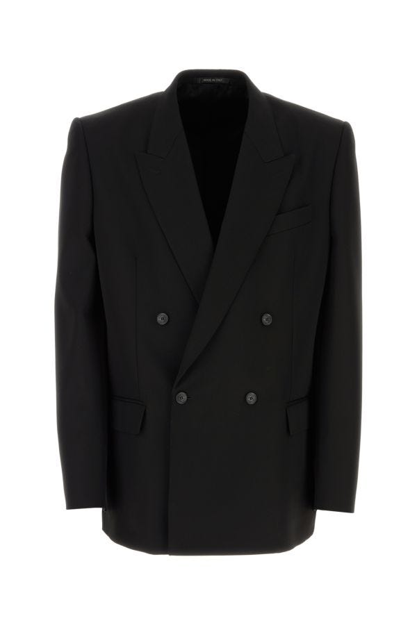 Balenciaga Man Black Wool Oversize Blazer