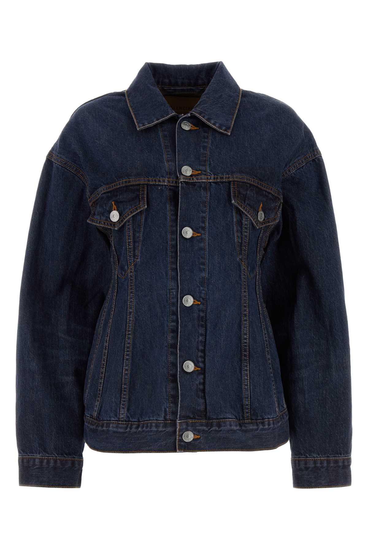 Balenciaga Women Dark Blue Denim Hourglass Jacket BALENCIAGA
