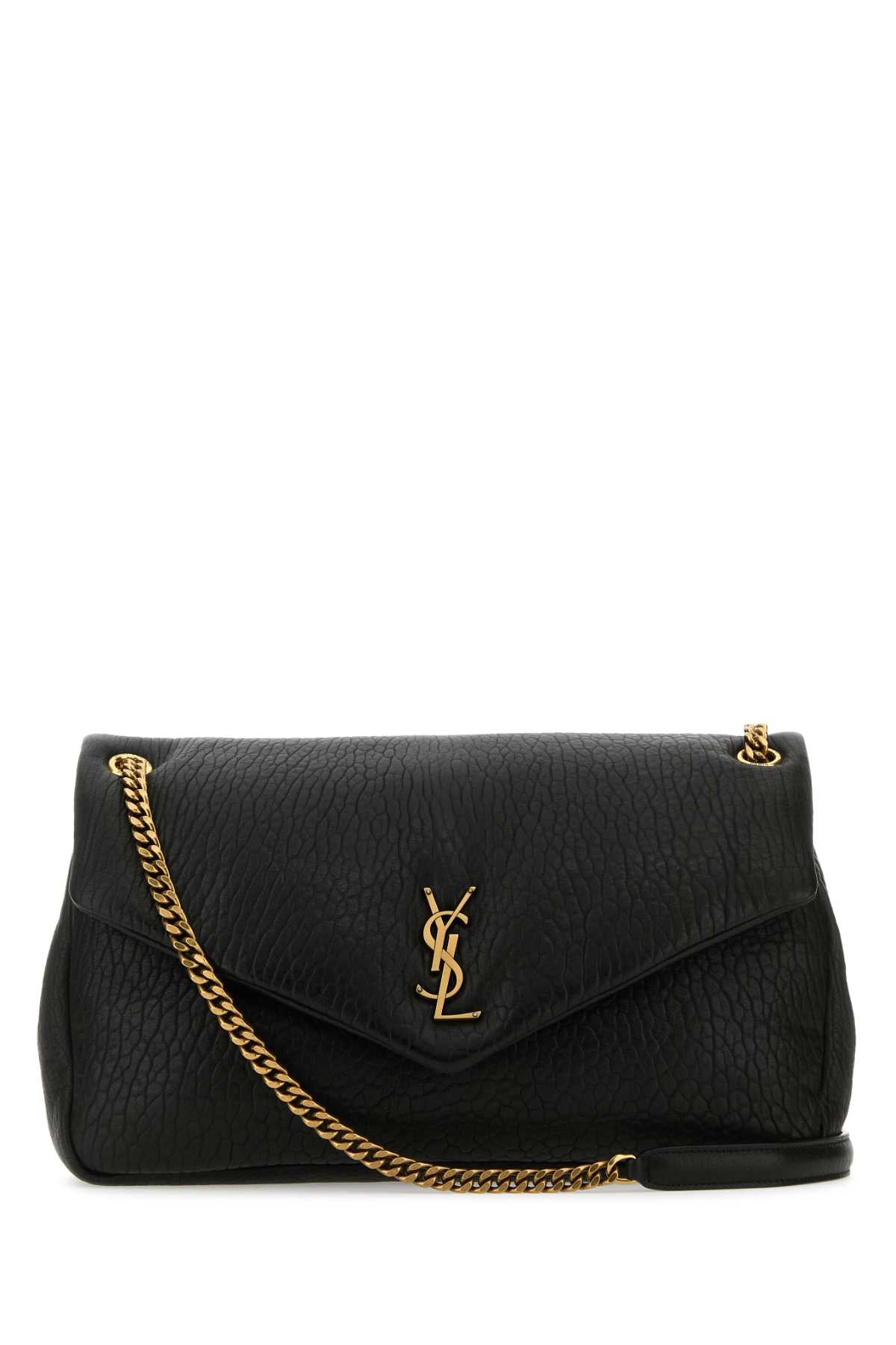 Saint Laurent Women Black Leather Big Calypso Shoulder Bag SAINT LAURENT