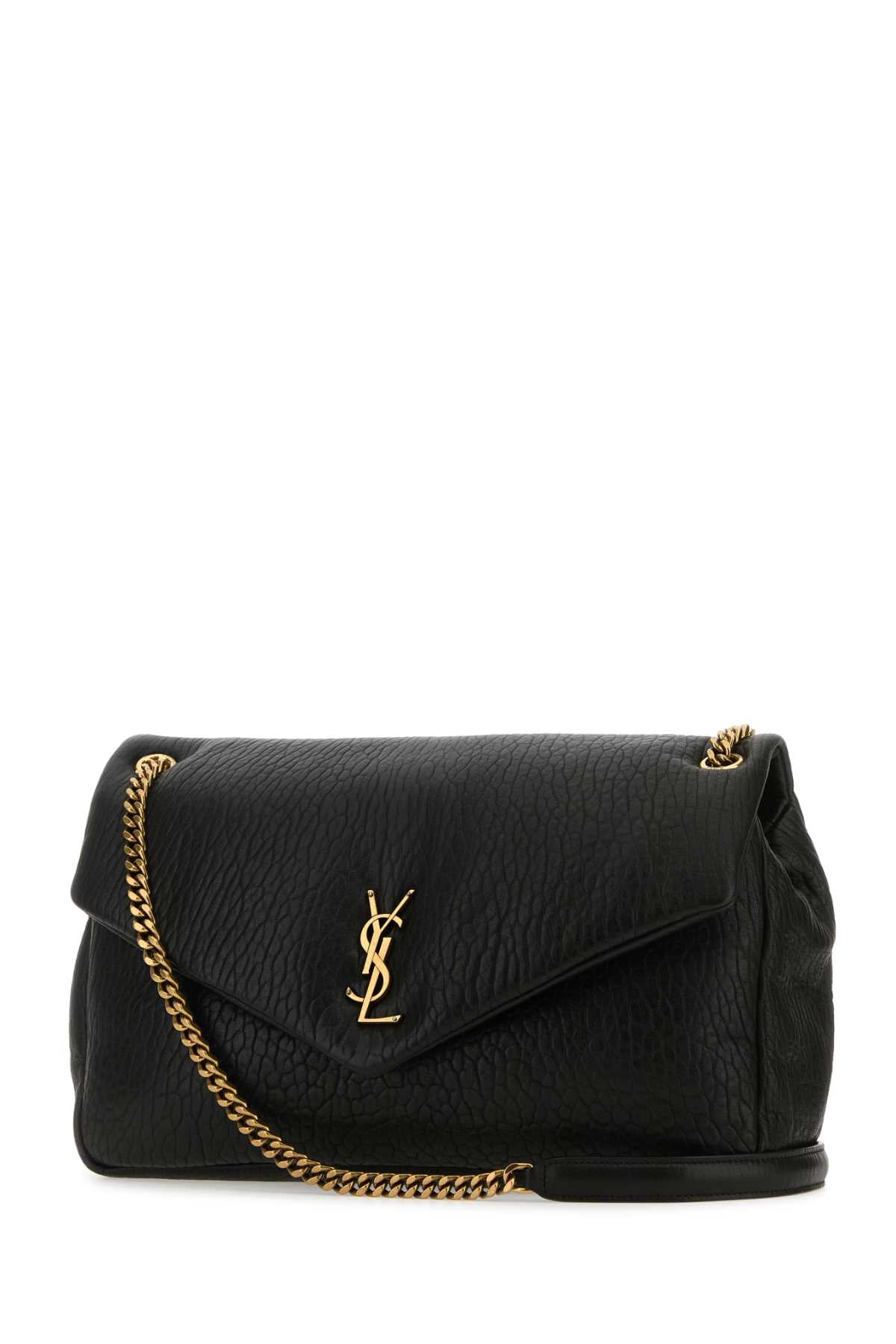 Saint Laurent Women Black Leather Big Calypso Shoulder Bag SAINT LAURENT