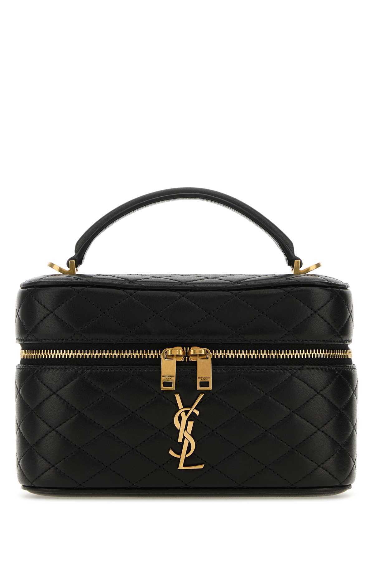 Saint Laurent Women Black Nappa Leather Vanity Gaby Handbag SAINT LAURENT