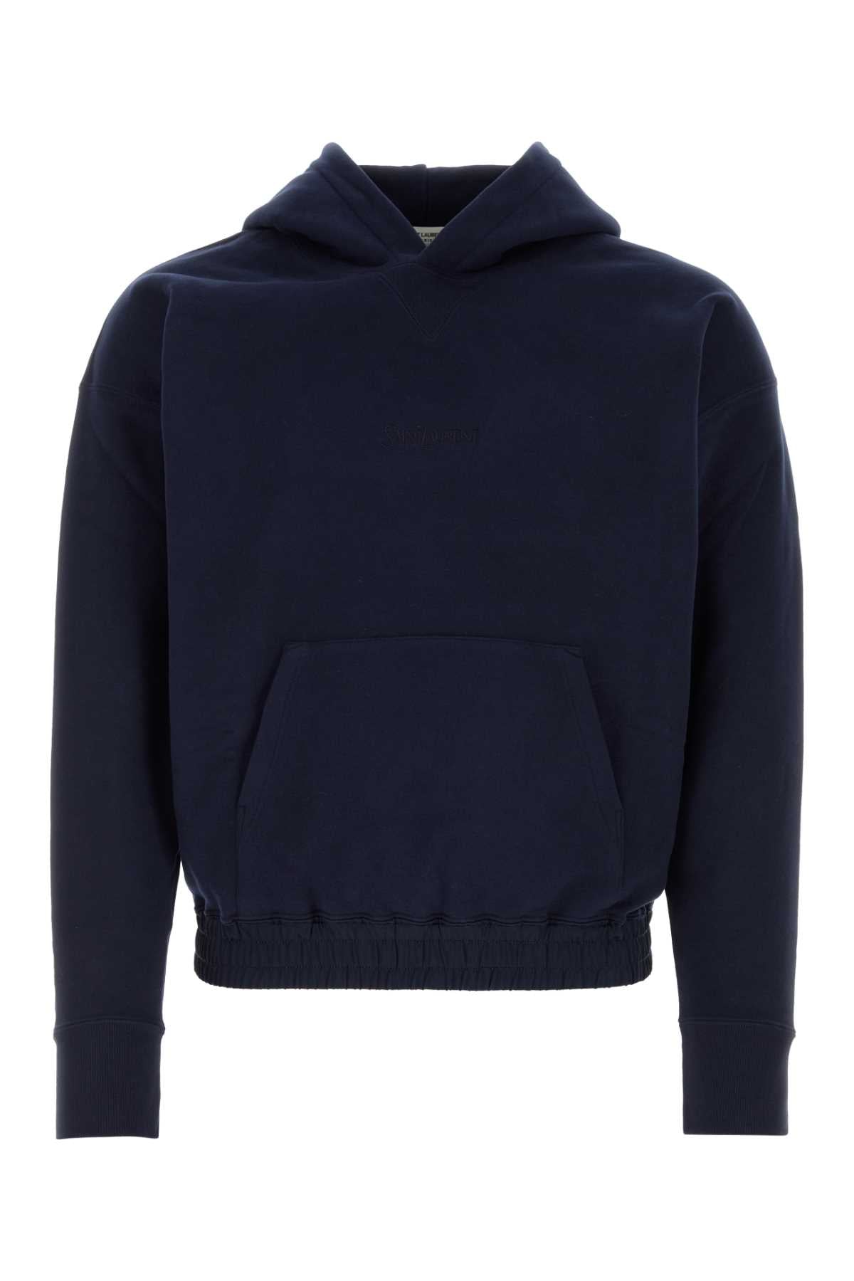Saint Laurent Men Dark Blue Cotton Sweatshirt SAINT LAURENT