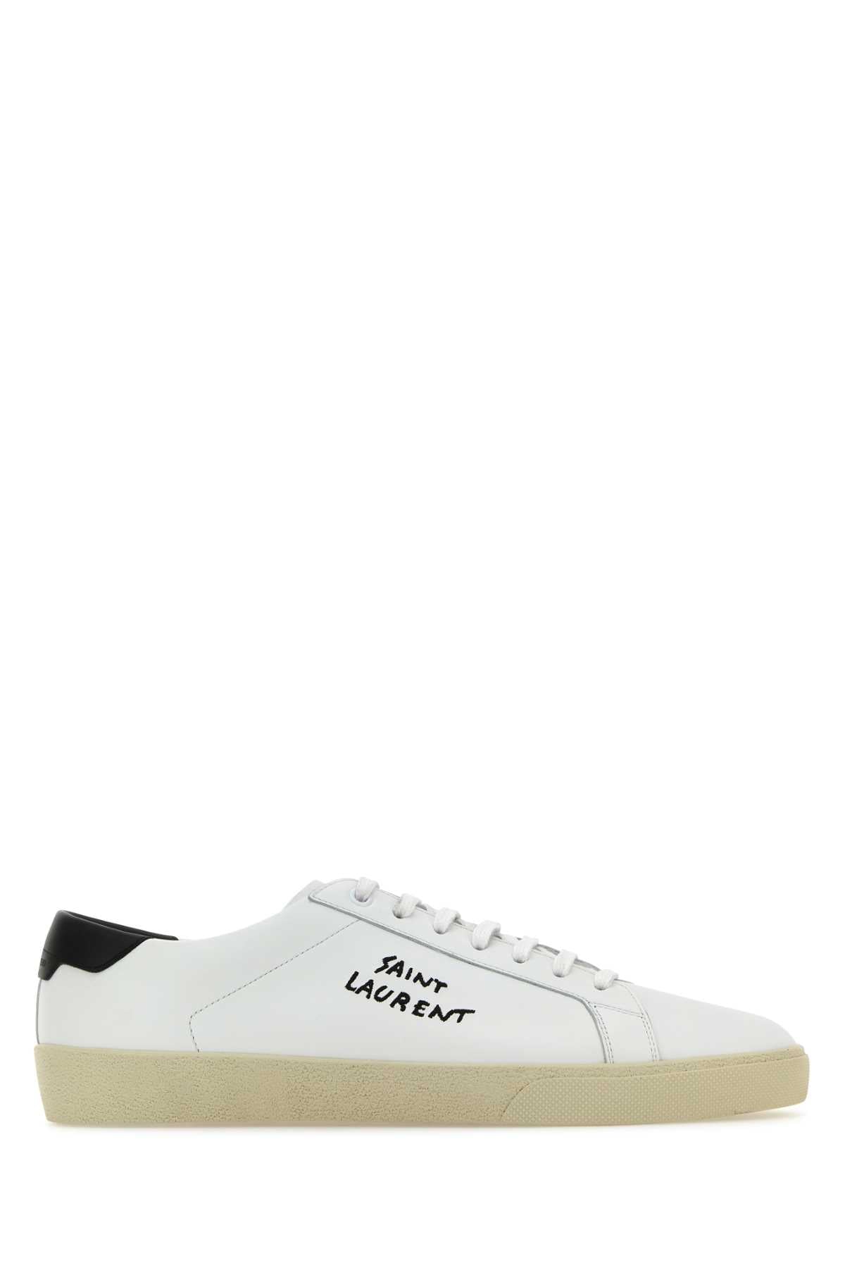 Saint Laurent Men White Leather Court Sl/06 Sneakers SAINT LAURENT