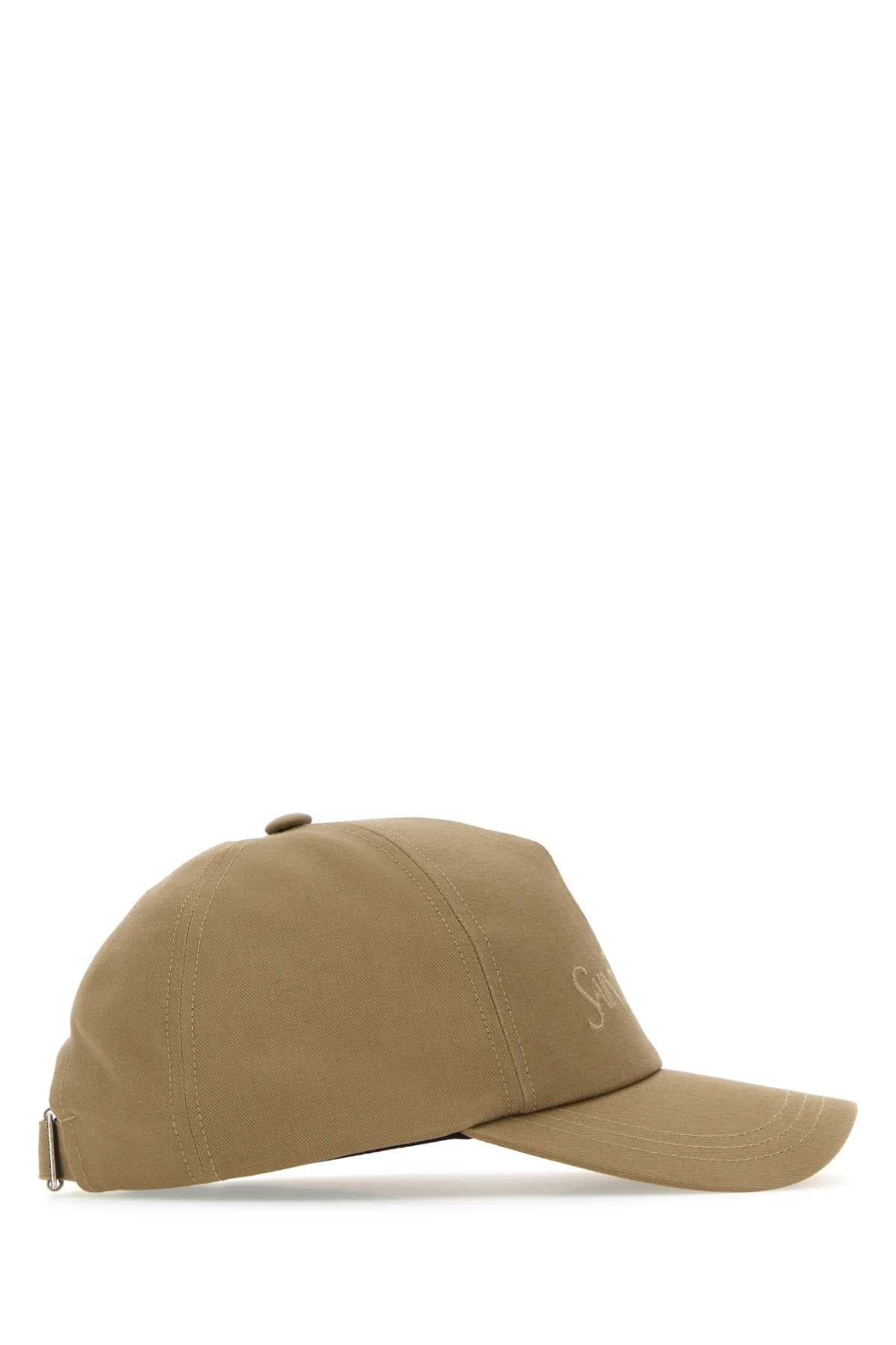 Saint Laurent Men Cappuccino Cotton Blend Baseball Cap SAINT LAURENT