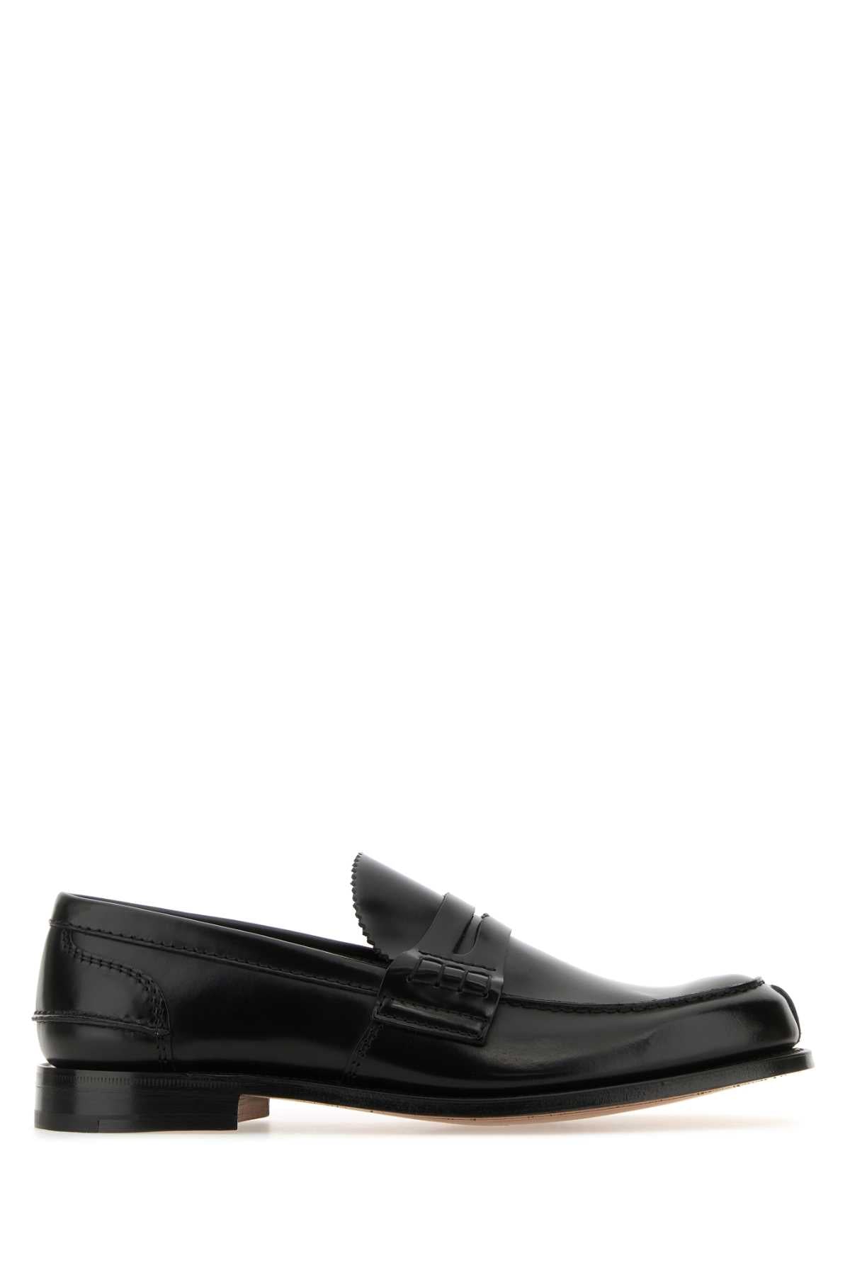Church's Men Black Leather Pembrey Loafers CHURCH'S