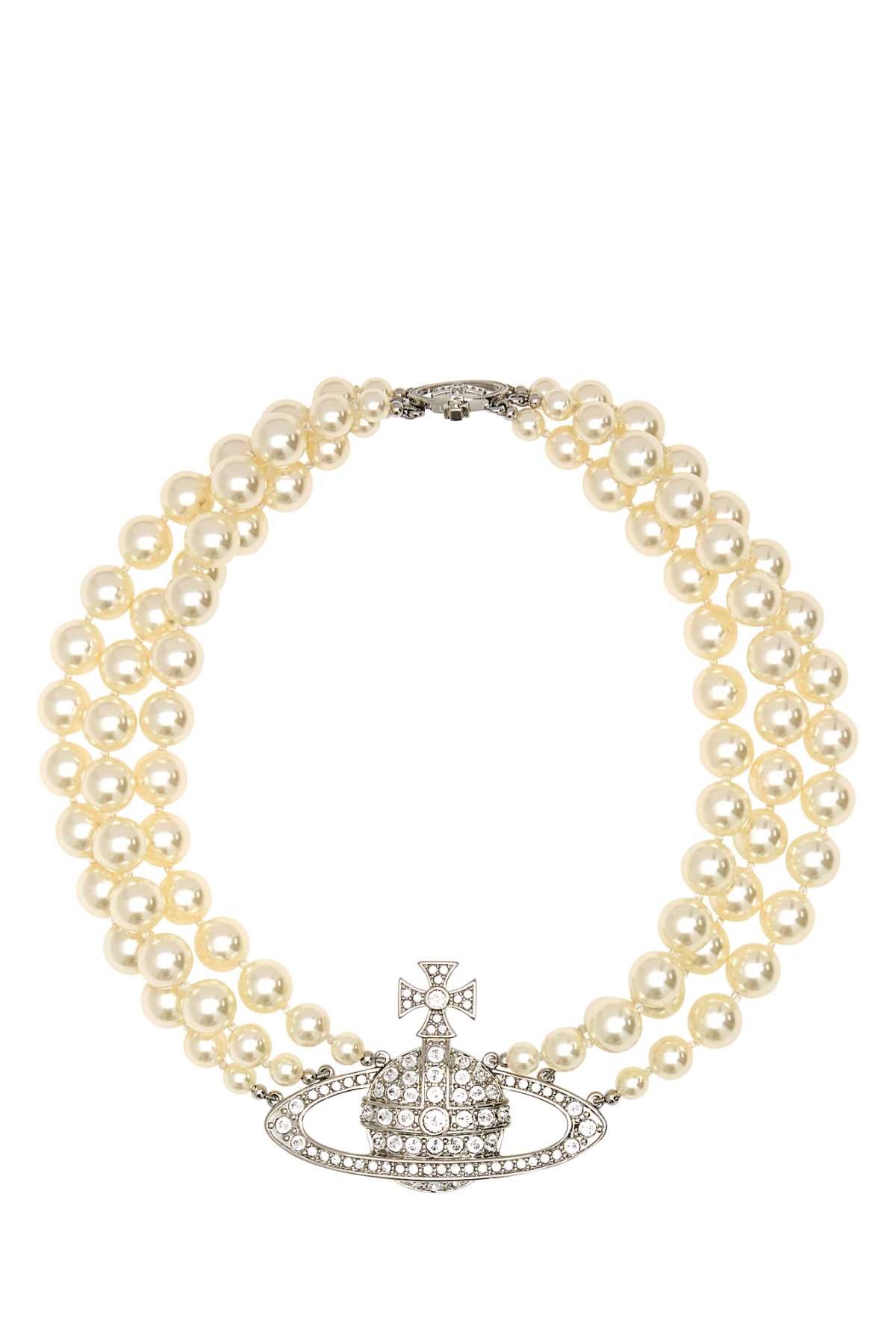 Vivienne Westwood Women Ivory Pearls Choker VIVIENNE WESTWOOD