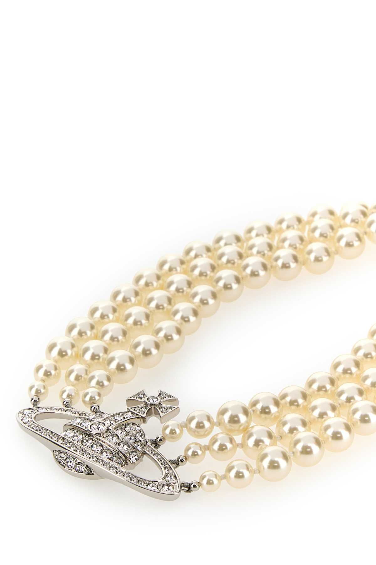 Vivienne Westwood Women Ivory Pearls Choker VIVIENNE WESTWOOD