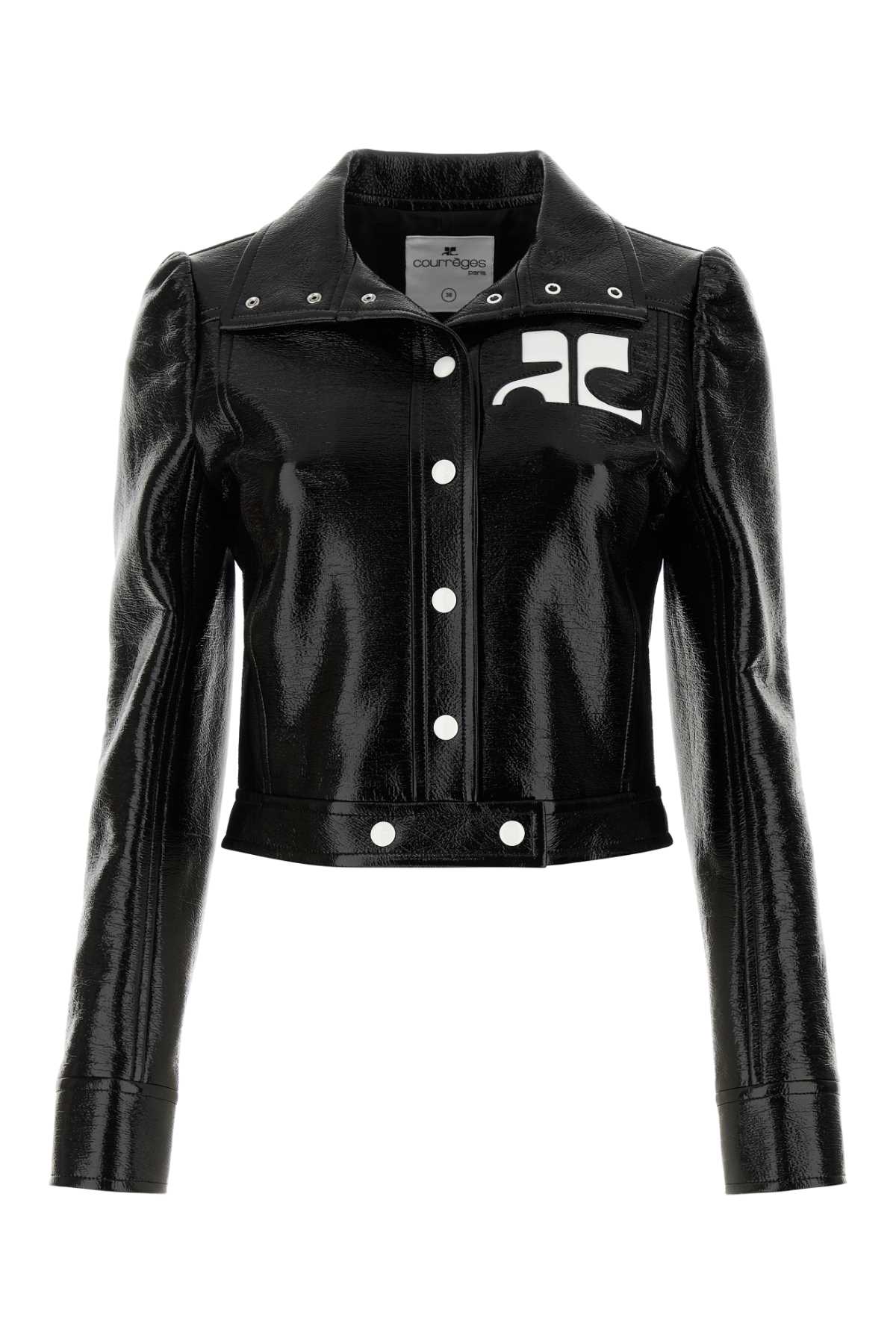 Courreges Women Black Vinyl Blazer COURREGES