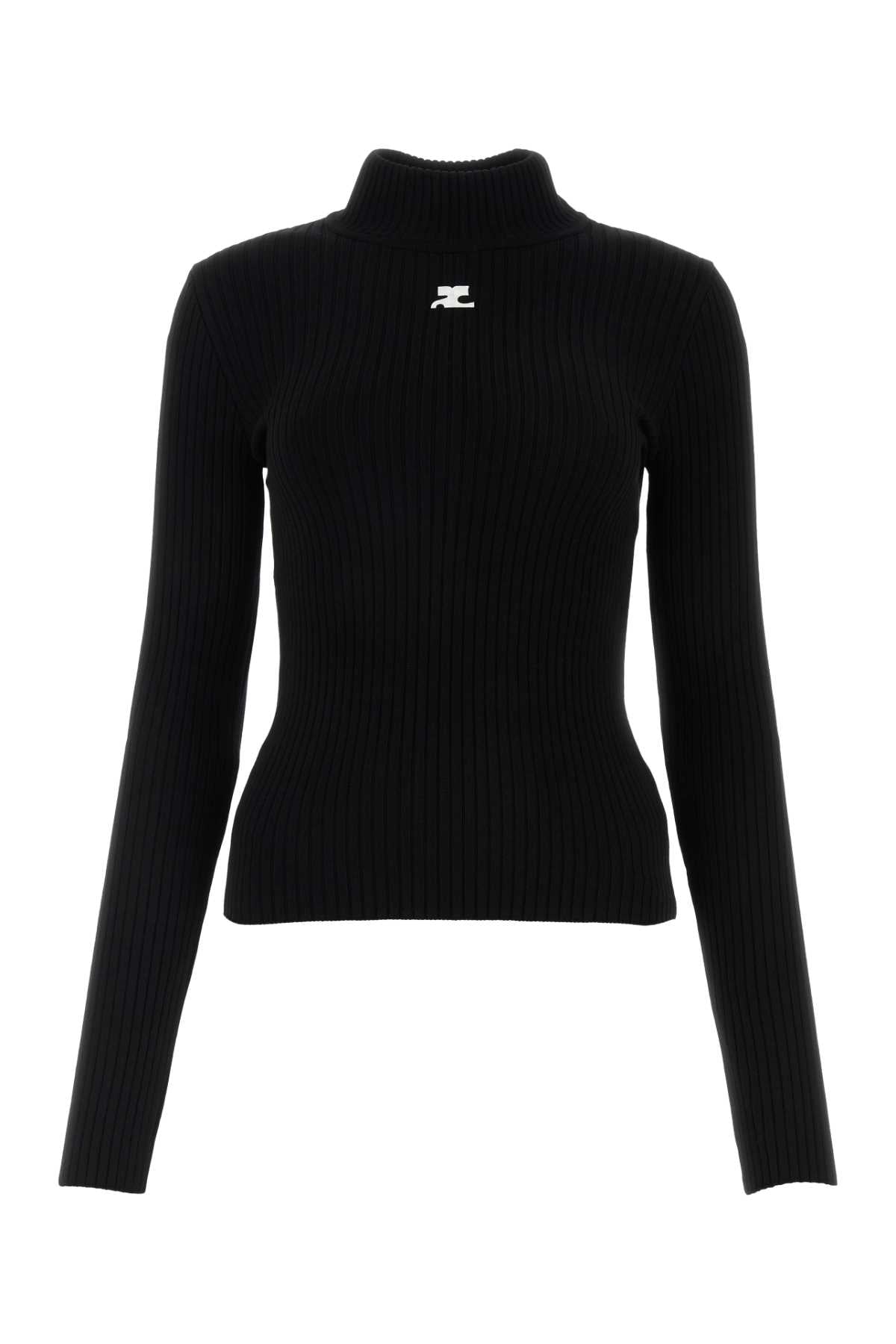 Courreges Women Black Viscose Blend Sweater COURREGES