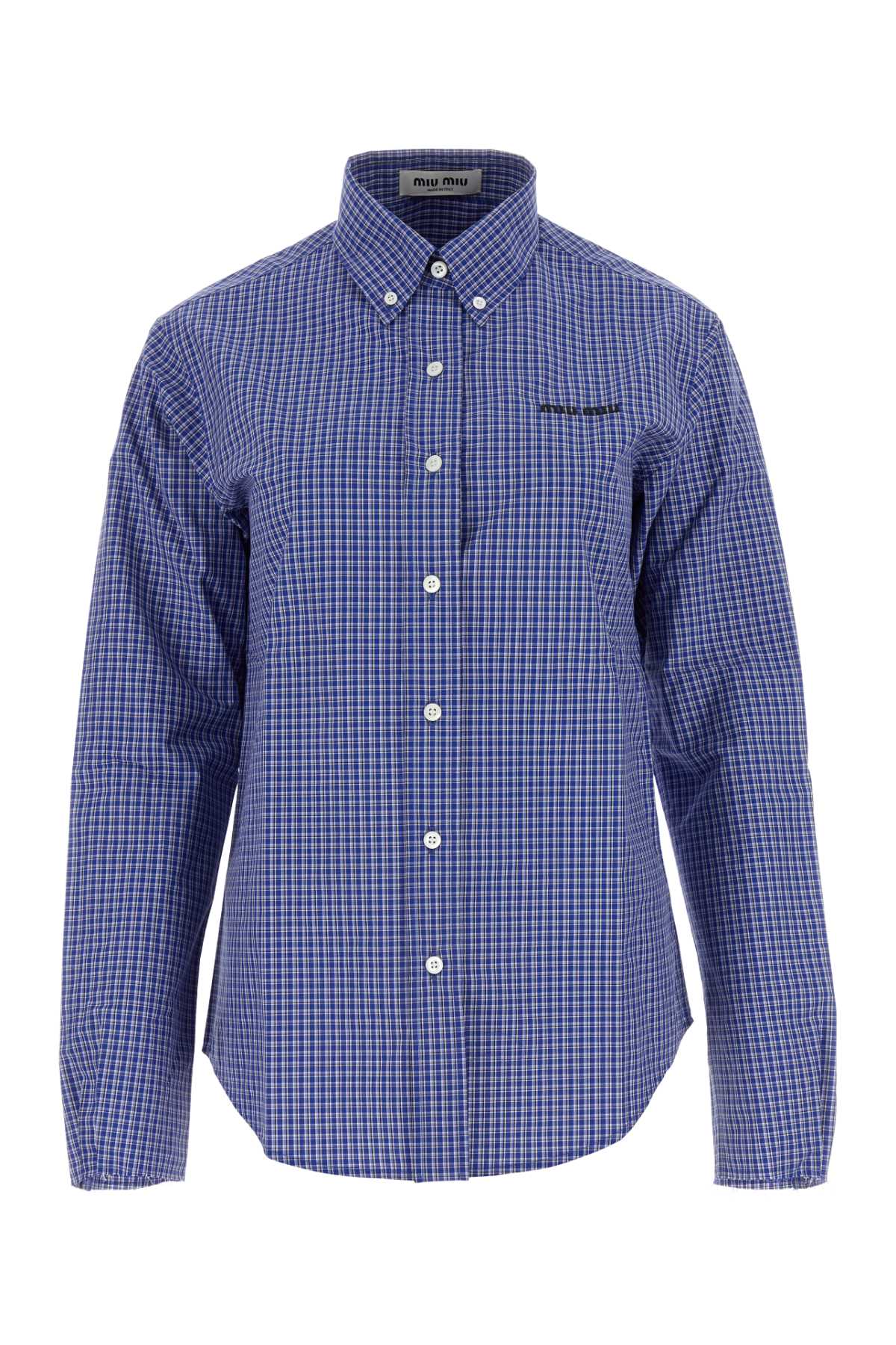 Miu Miu Women Embroidered Poplin Shirt MIU MIU