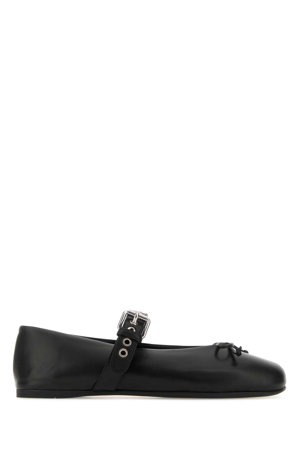 Miu Miu Women Black Leather Ballerinas MIU MIU