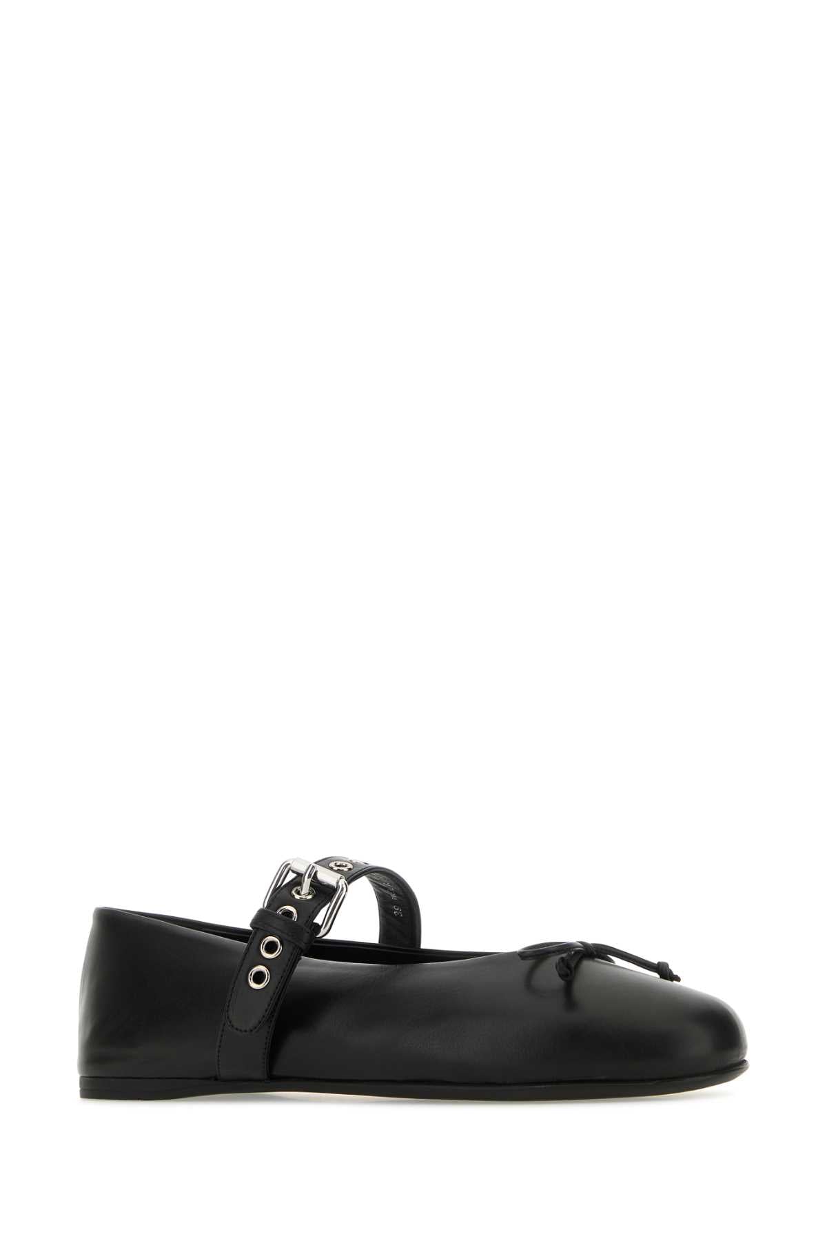 Miu Miu Women Black Leather Ballerinas MIU MIU