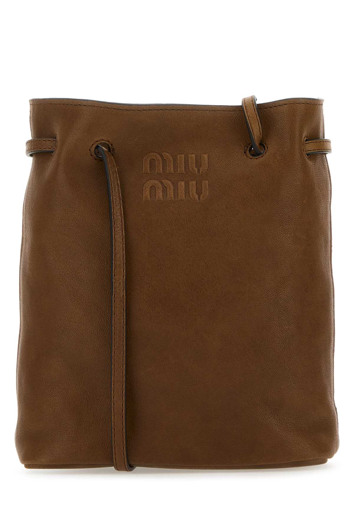 Miu Miu Women Caramel Leather Crossbody Bag MIU MIU