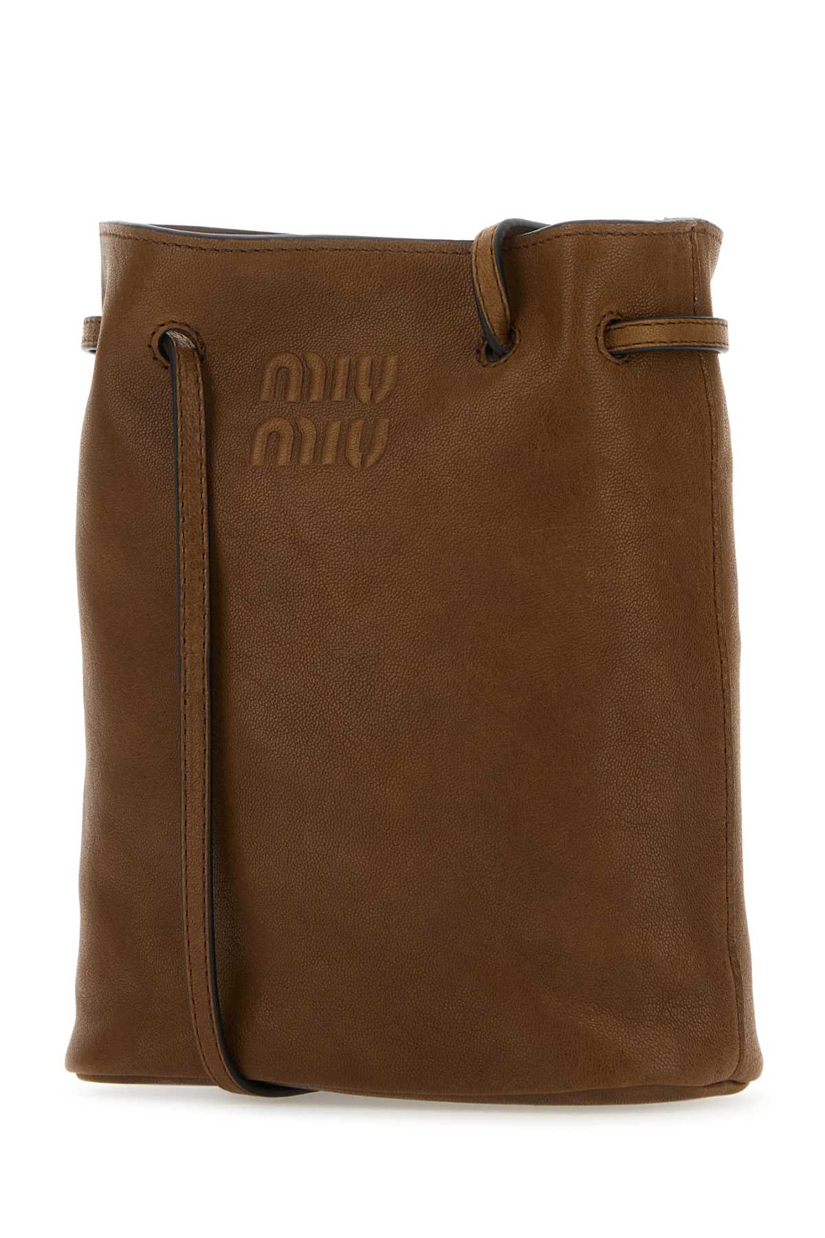 Miu Miu Women Caramel Leather Crossbody Bag MIU MIU