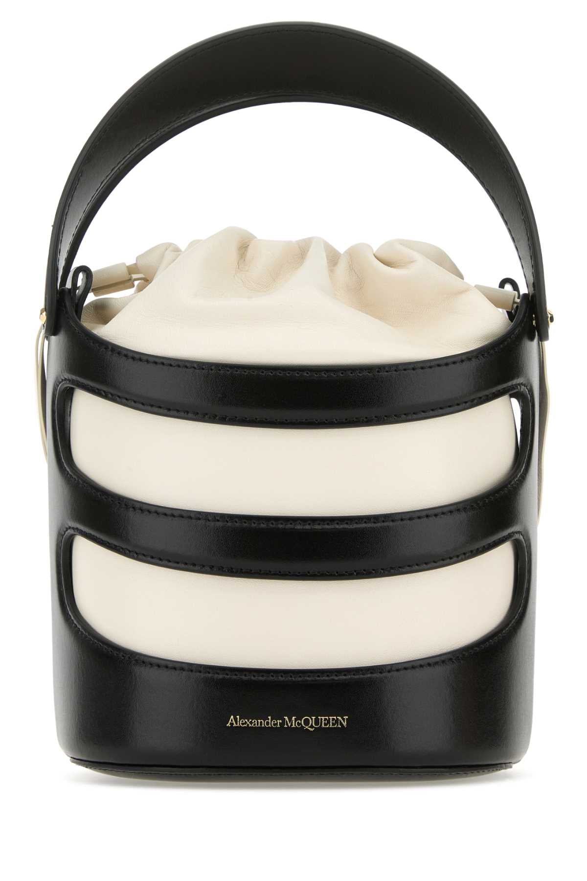Alexander Mcqueen Women Two-Tone Leather The Rise Bucket Bag ALEXANDER MCQUEEN