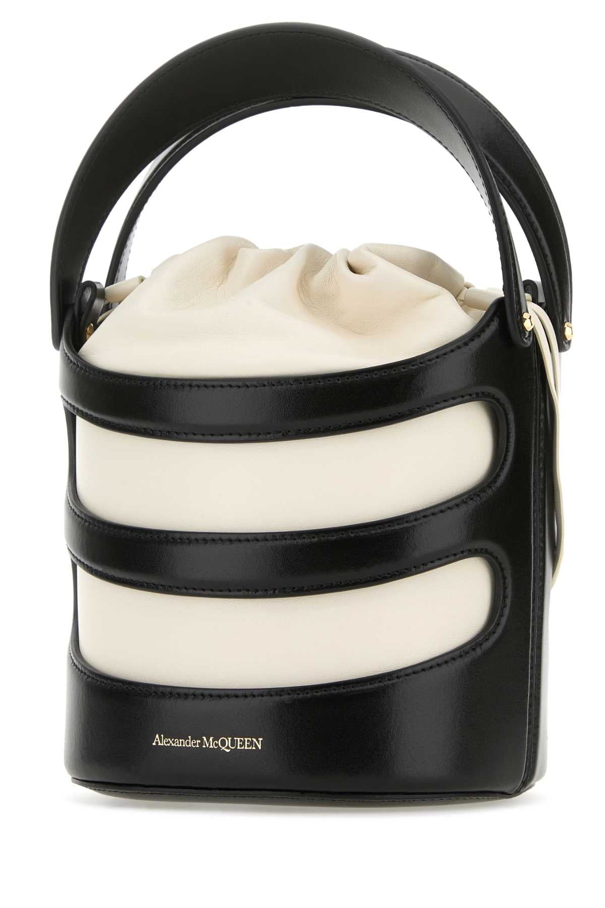Alexander Mcqueen Women Two-Tone Leather The Rise Bucket Bag ALEXANDER MCQUEEN