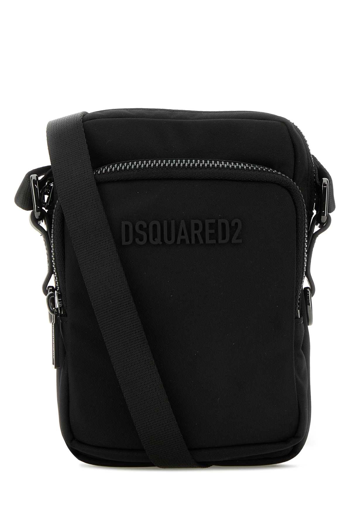 Dsquared Men Black Canvas Urban Crossbody Bag DSQUARED2