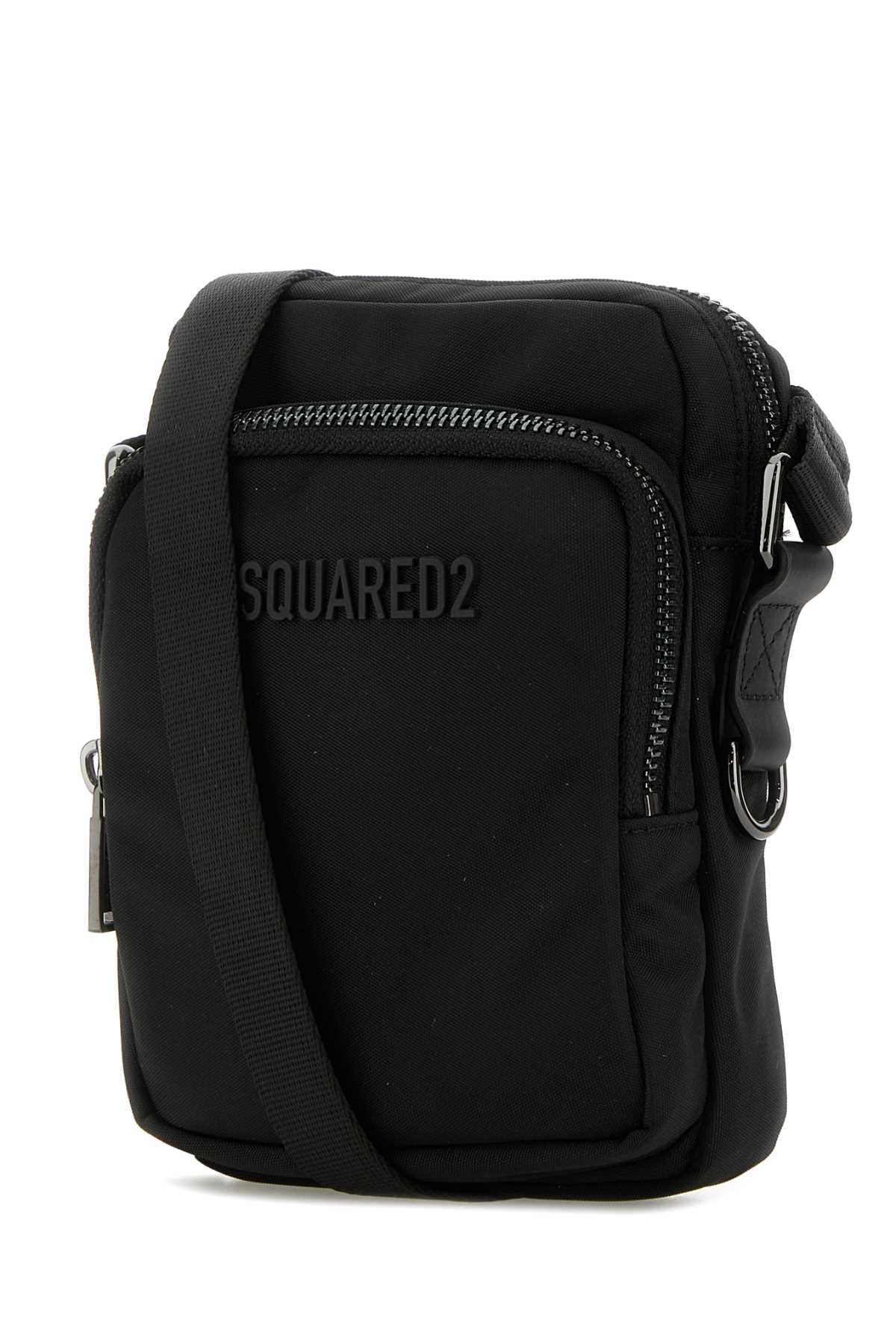 Dsquared Men Black Canvas Urban Crossbody Bag DSQUARED2