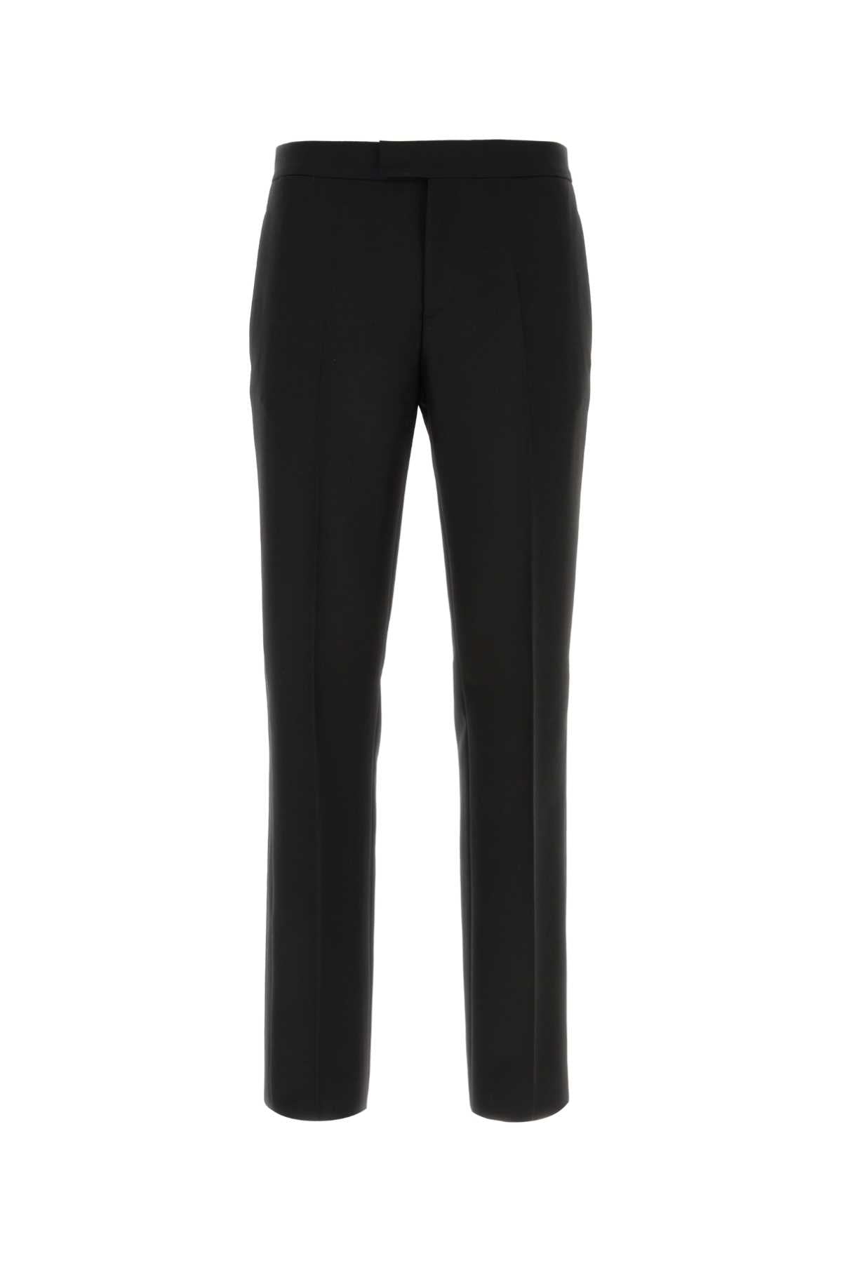 Versace Men Black Wool Blend Pant VERSACE