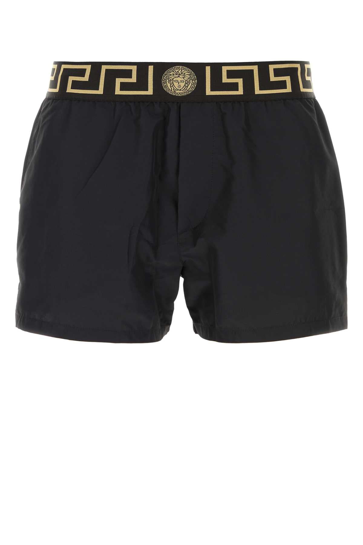 Versace Men Black Polyester Swimming Shorts VERSACE