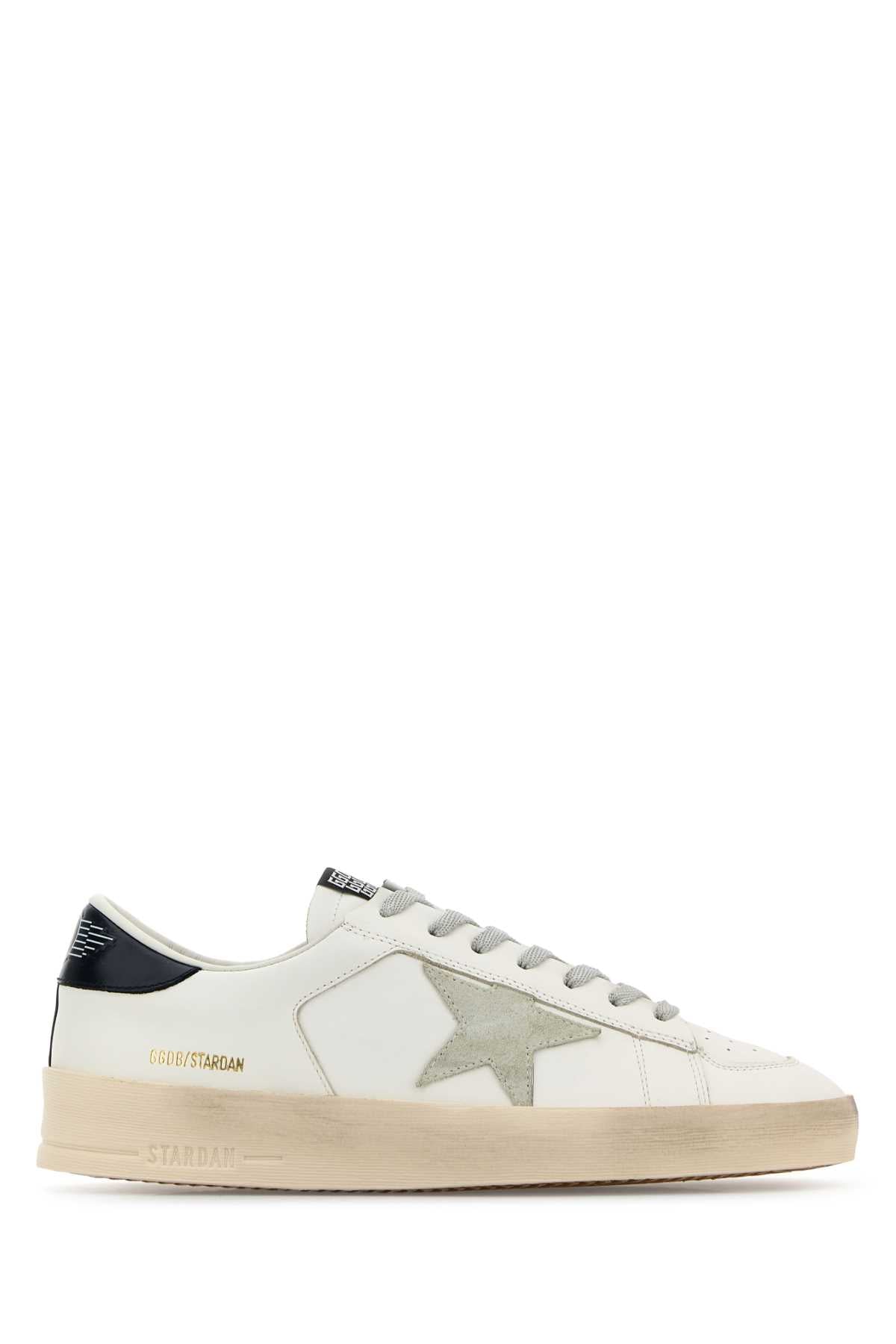 Golden Goose Deluxe Brand Men White Leather Stardan Sneakers GOLDEN GOOSE