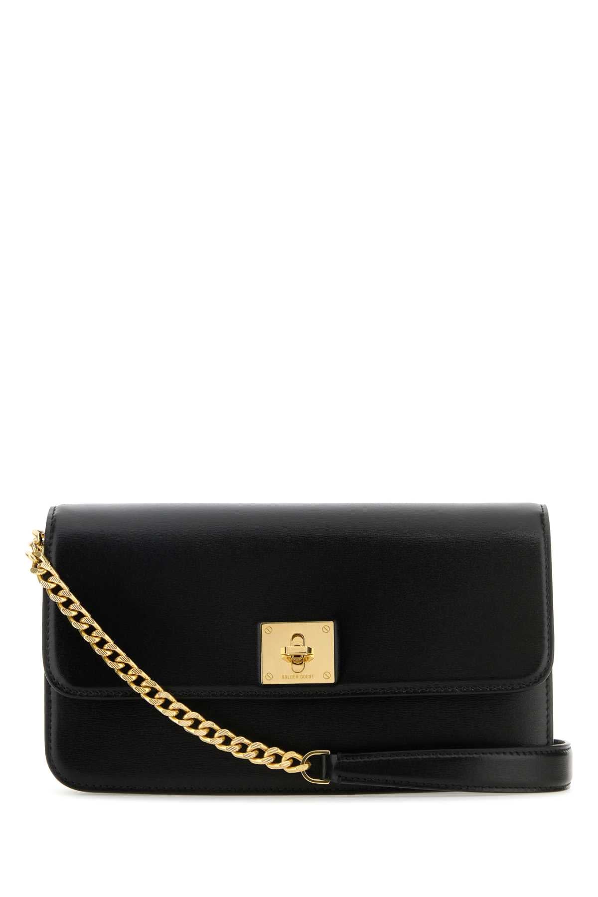 Golden Goose Deluxe Brand Women Black Leather Gioia Clutch GOLDEN GOOSE