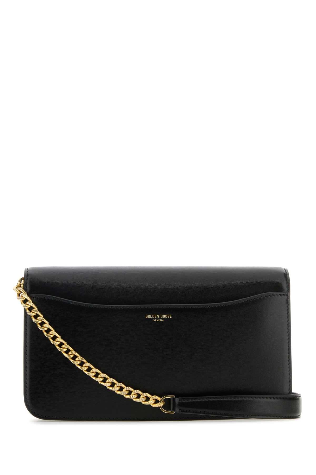 Golden Goose Deluxe Brand Women Black Leather Gioia Clutch GOLDEN GOOSE
