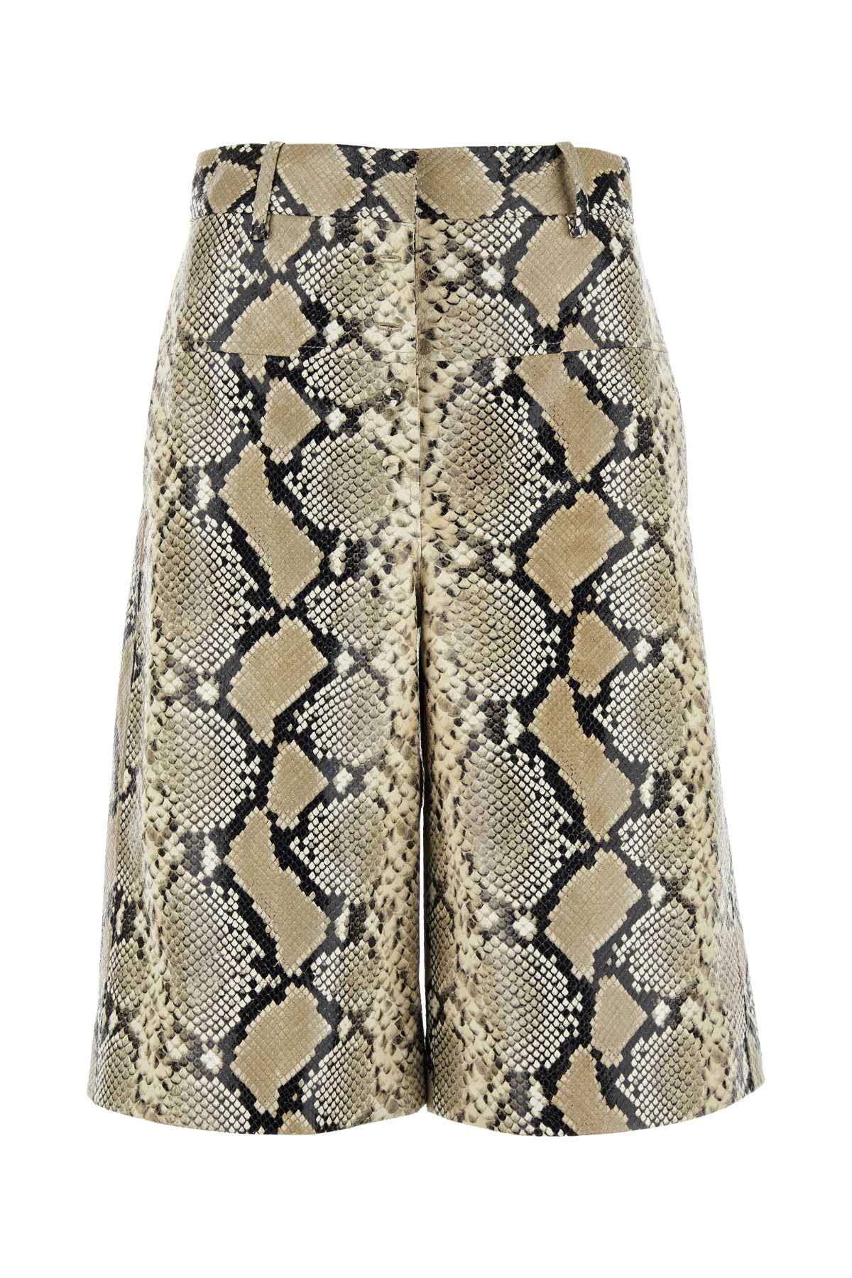 Jil Sander Women Printed Leather Bermuda Shorts JIL SANDER