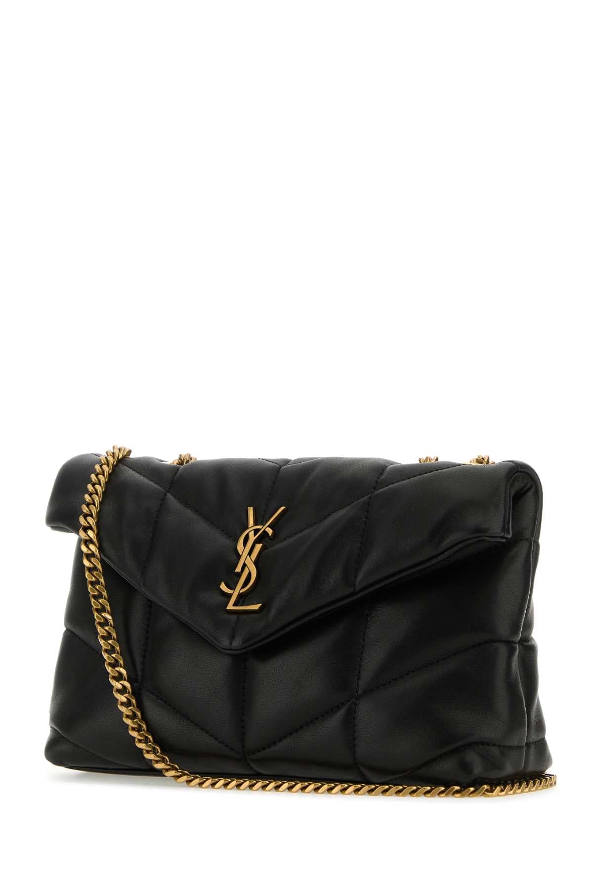 Saint Laurent Women Black Nappa Leather Puffer Toy Crossbody Bag SAINT LAURENT