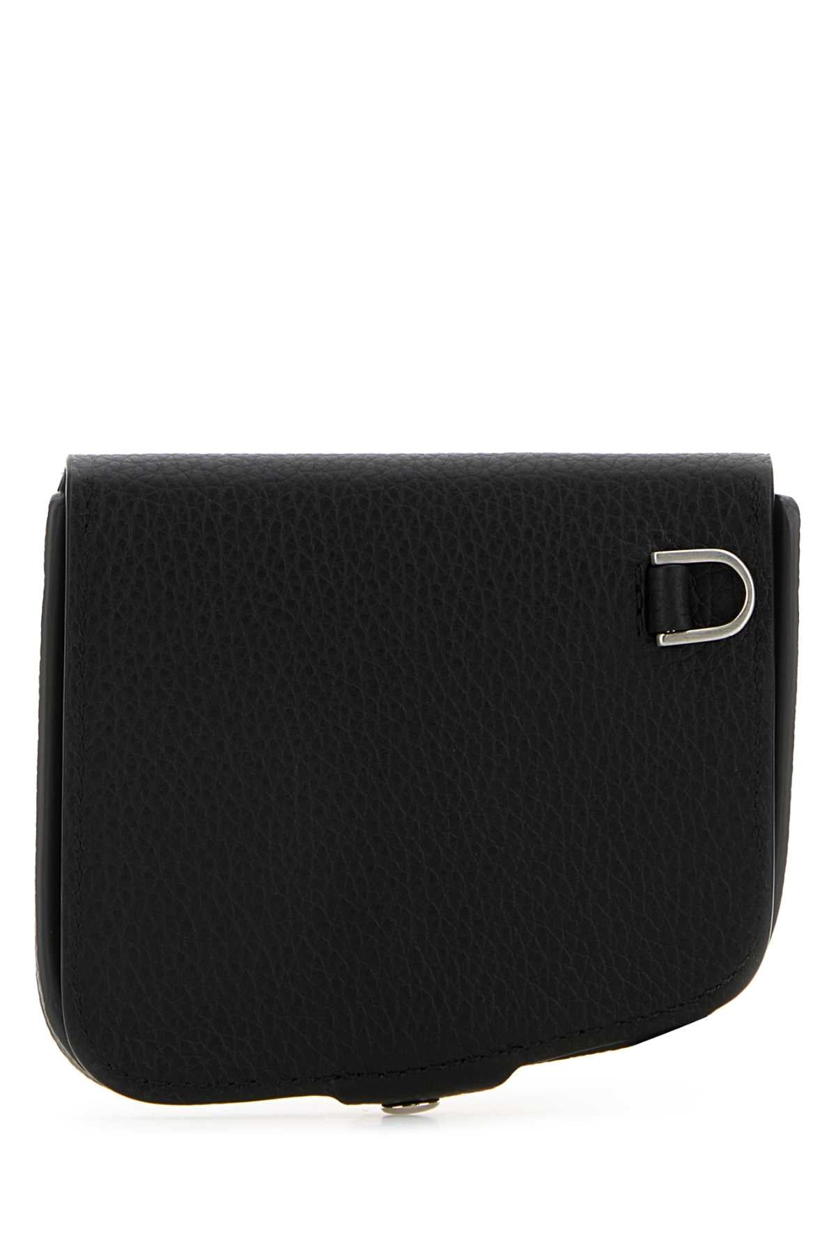 Salvatore Ferragamo Men Black Leather Coin Purse FERRAGAMO