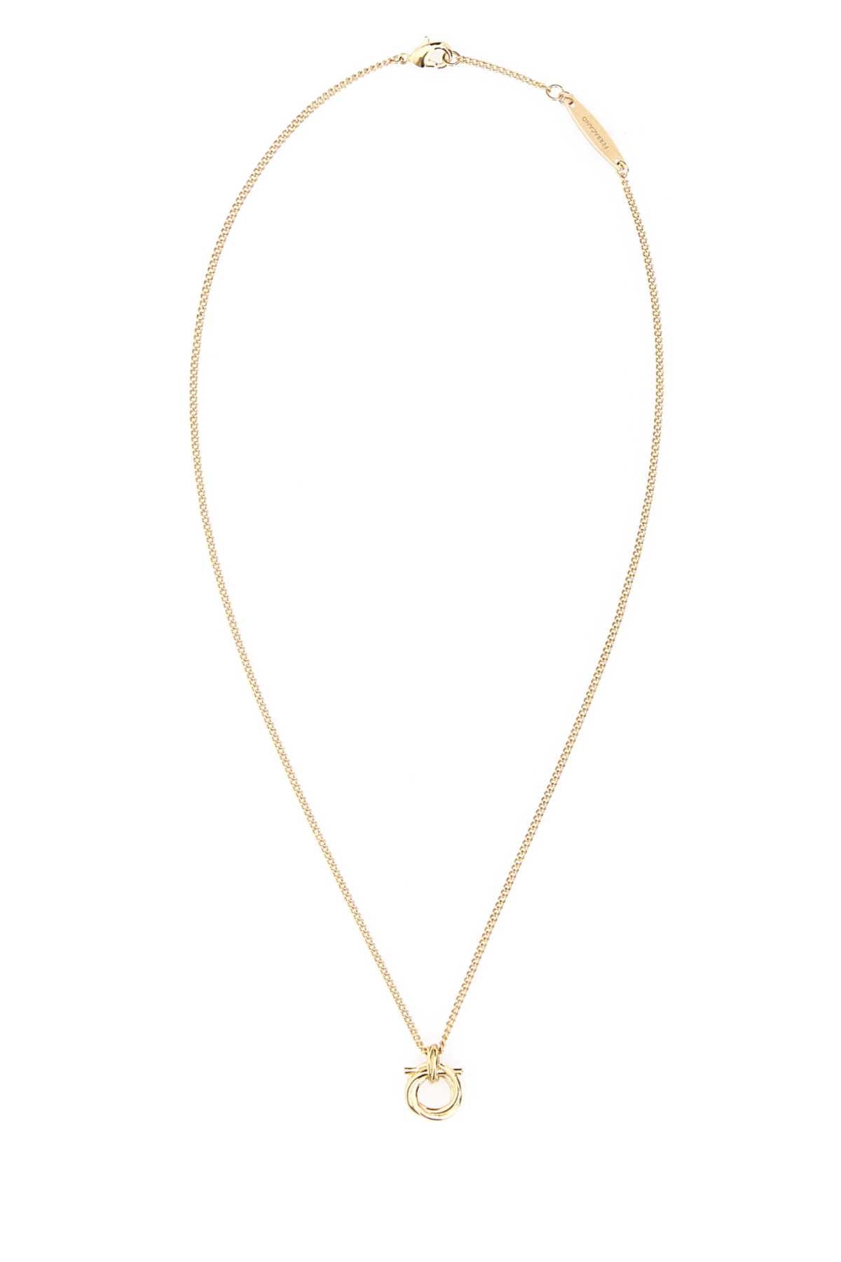 Salvatore Ferragamo Women Gold Metal Gancini Necklace FERRAGAMO