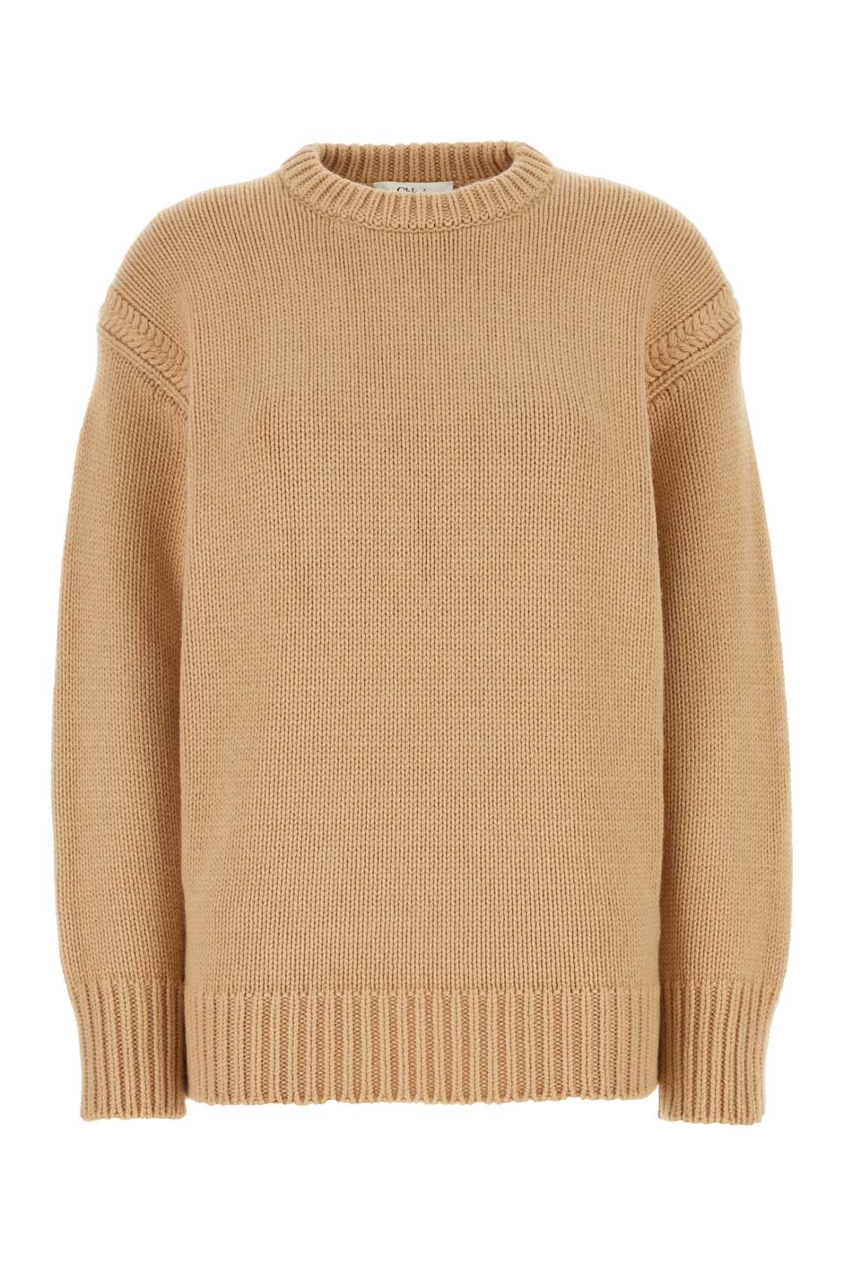 Chloe Women Skin Pink Cashmere Blend Oversize Sweater CHLOE