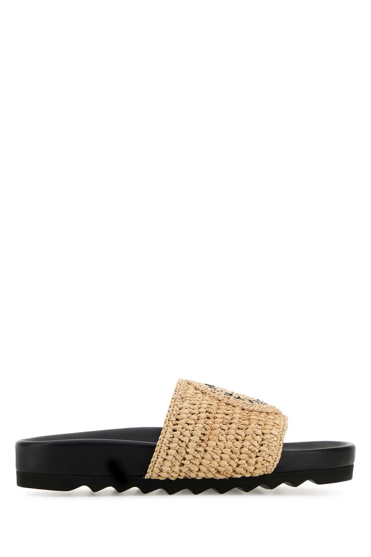 Stella Mccartney Women Raffia Elyse Slippers STELLA MCCARTNEY