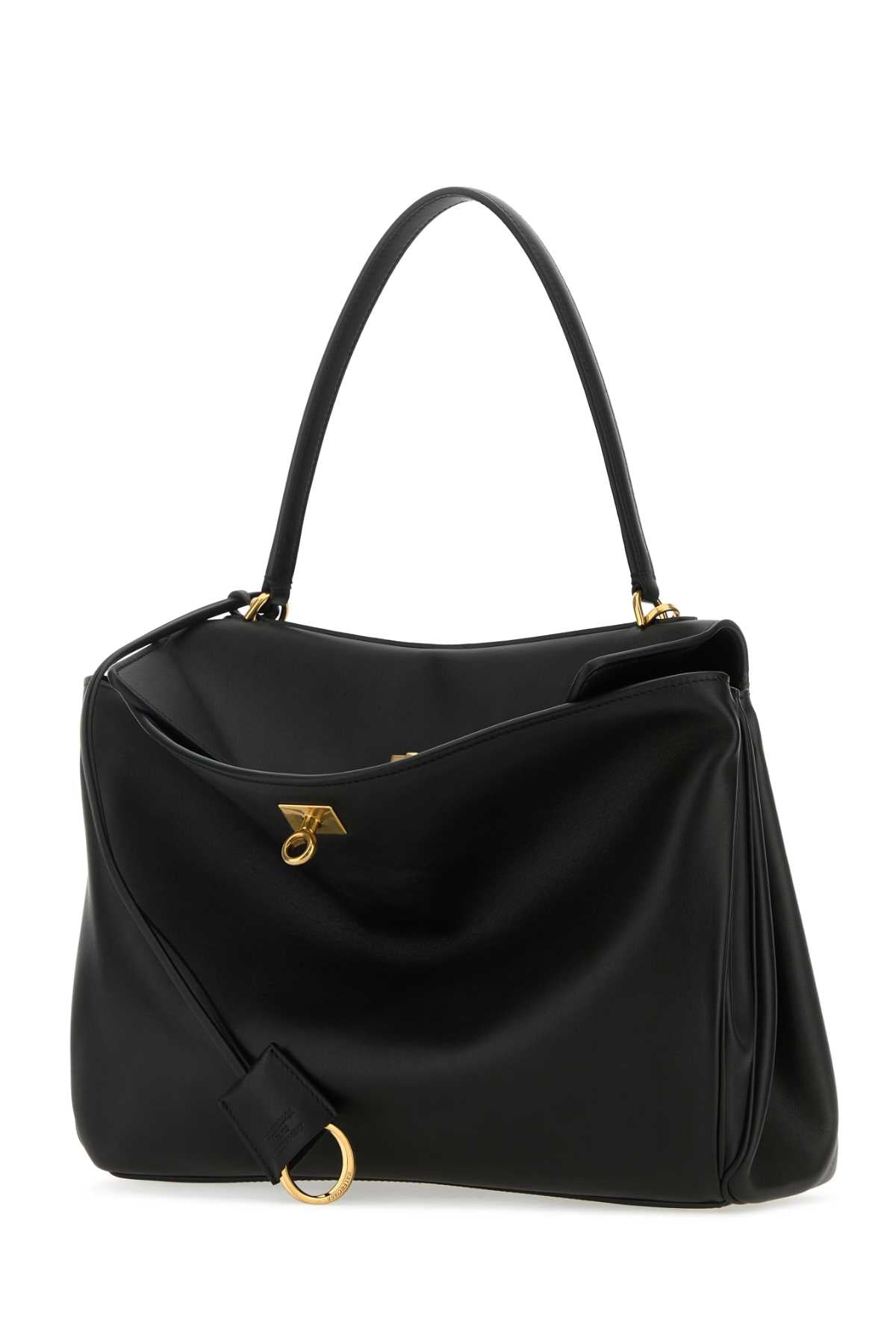 Balenciaga Women Black Leather Medium Rodeo Handbag BALENCIAGA