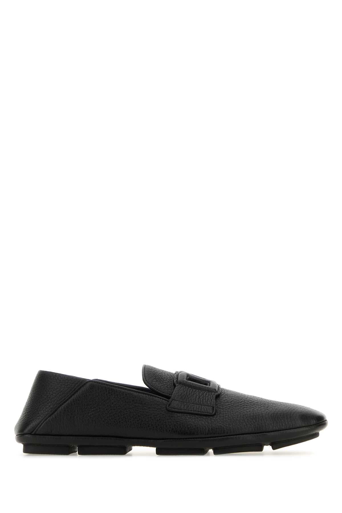 Dolce & Gabbana Men Black Leather Driver Loafers DOLCE & GABBANA