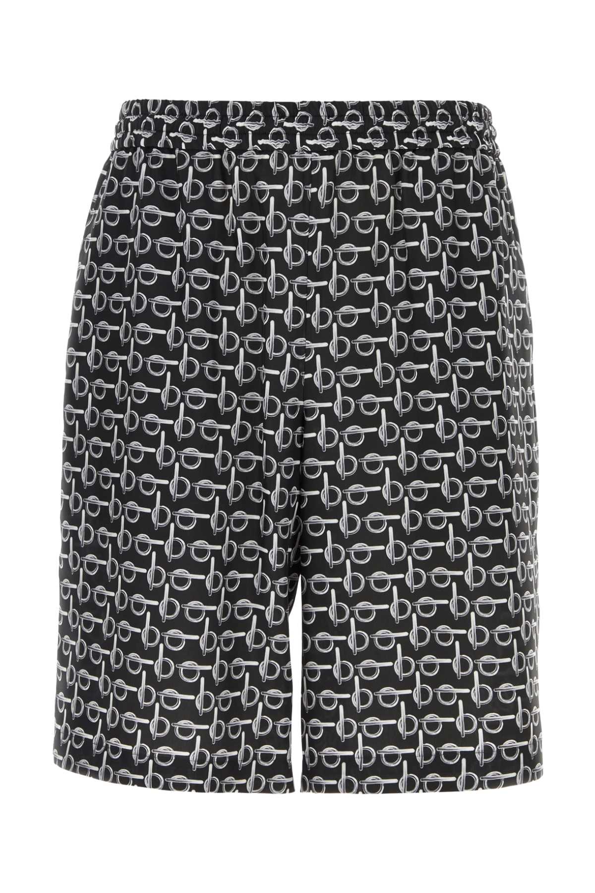 Burberry Men Printed Silk Bermuda Shorts BURBERRY