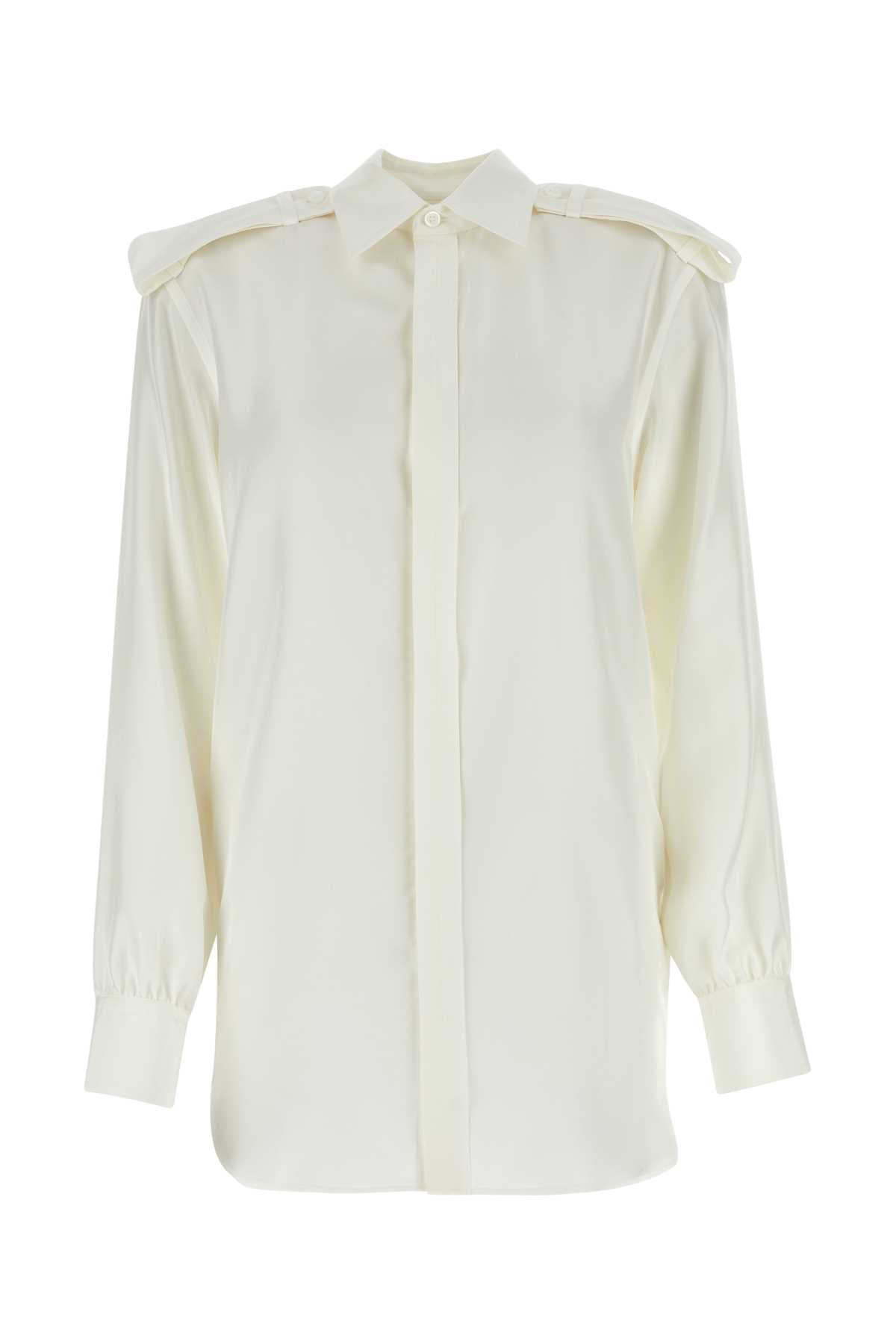 Burberry Women White Silk Shirt BURBERRY